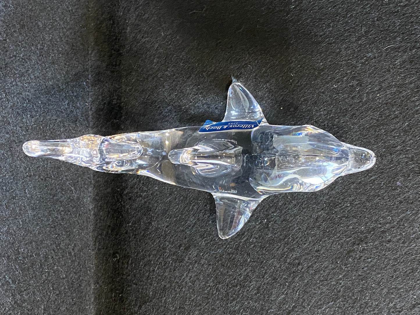 Vintage Villaroy and Boch Glass Dolphin