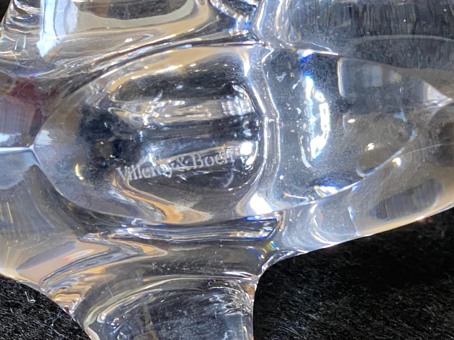 Vintage Villaroy and Boch Glass Dolphin