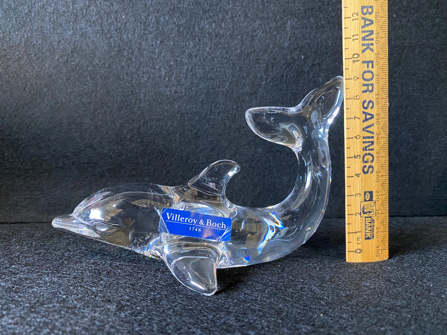 Vintage Villaroy and Boch Glass Dolphin