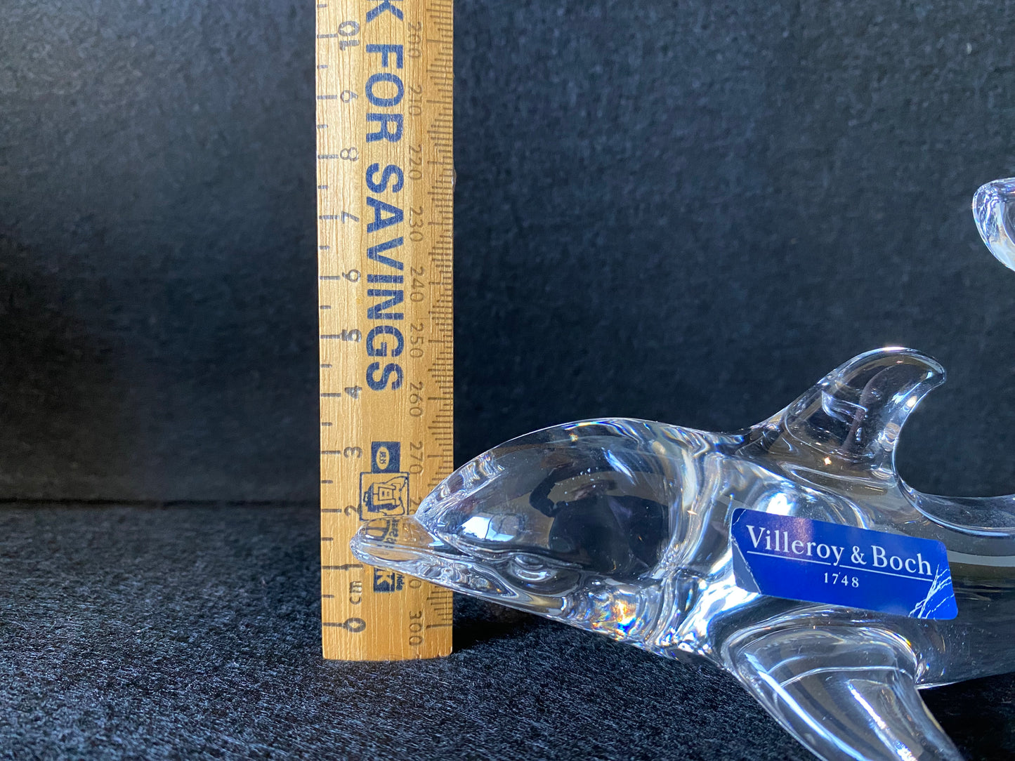 Vintage Villaroy and Boch Glass Dolphin