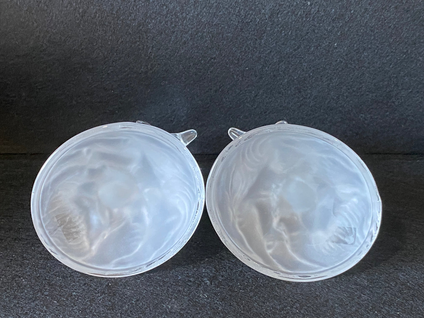 Crystal dolphin figurines made by Cristal d'Arques France