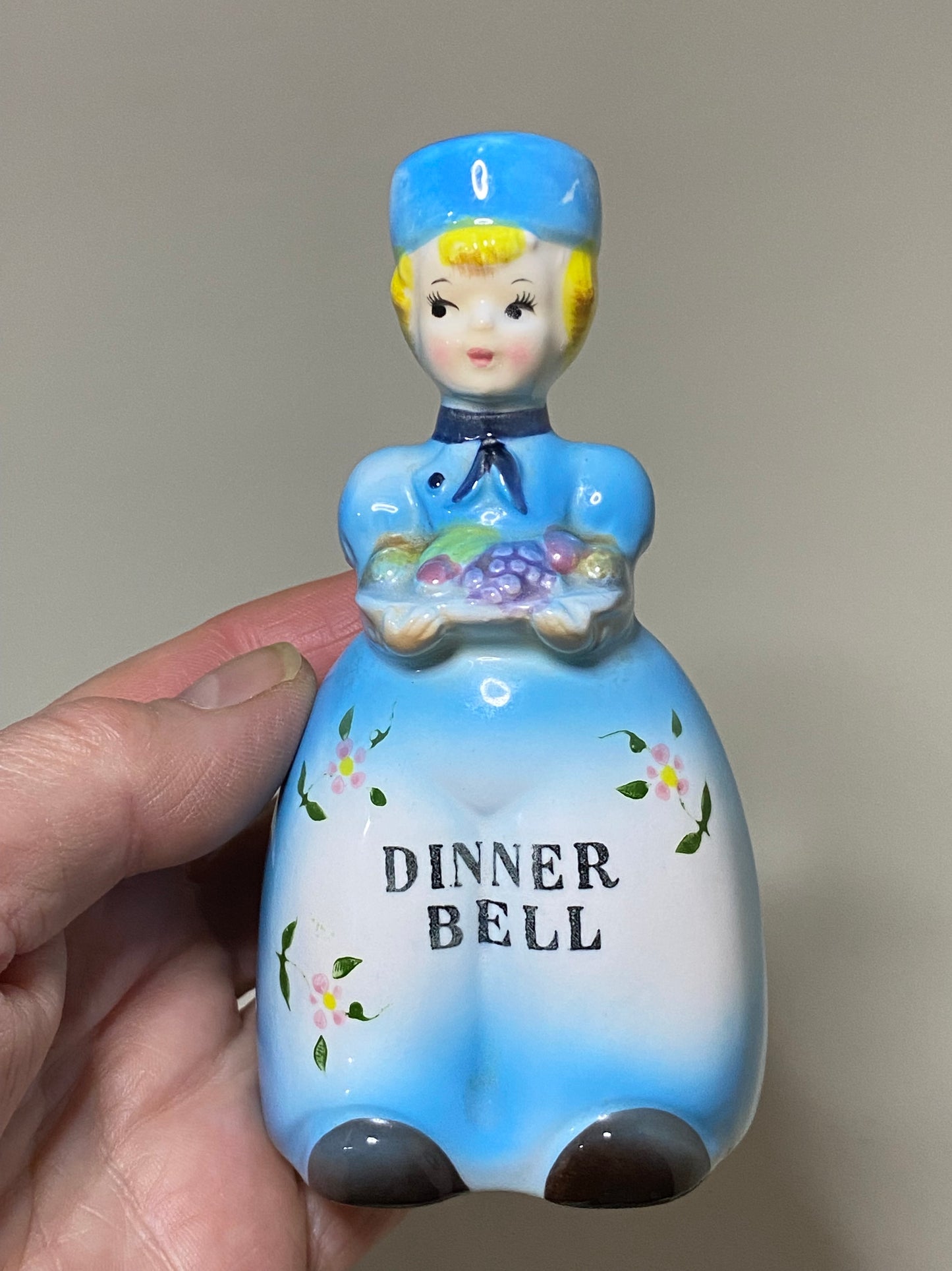 1950s Collectible MIJ Dutch Girl Ceramic bell