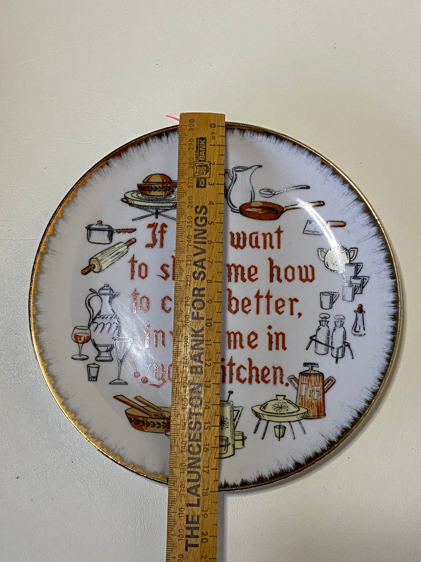 Vintage Japanese Kitchen Humour Wall Plate