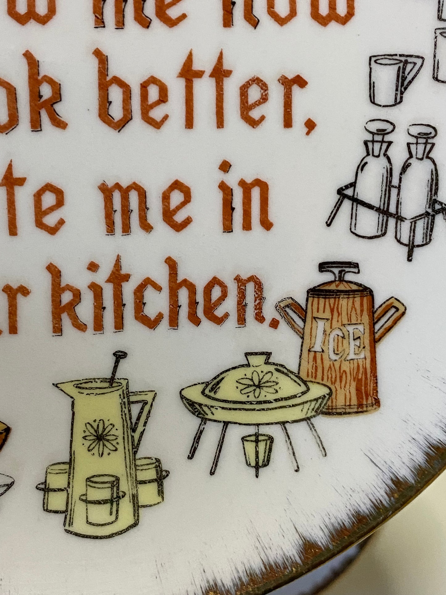 Vintage Japanese Kitchen Humour Wall Plate