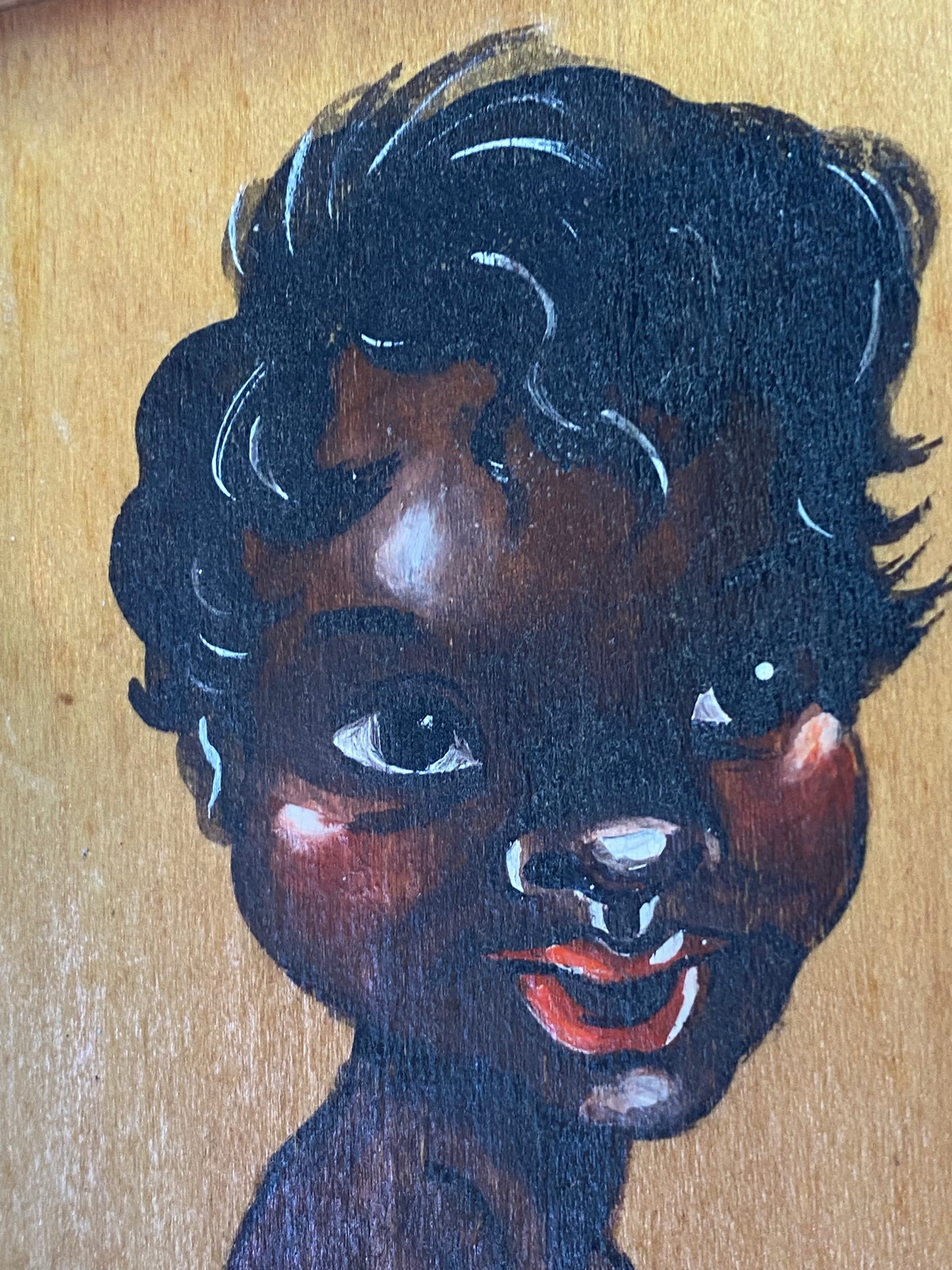 Trio of MCM Australian indigenous children - hand painted - artist unknown