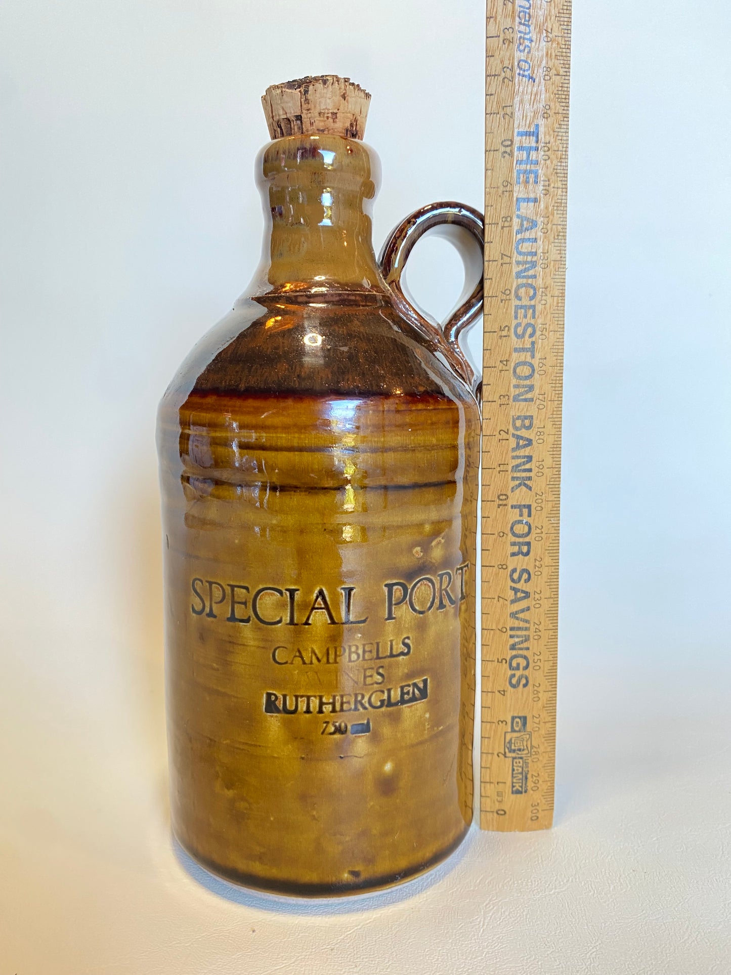 Vintage Rutherglen Campbells Special Port Pottery Decanter