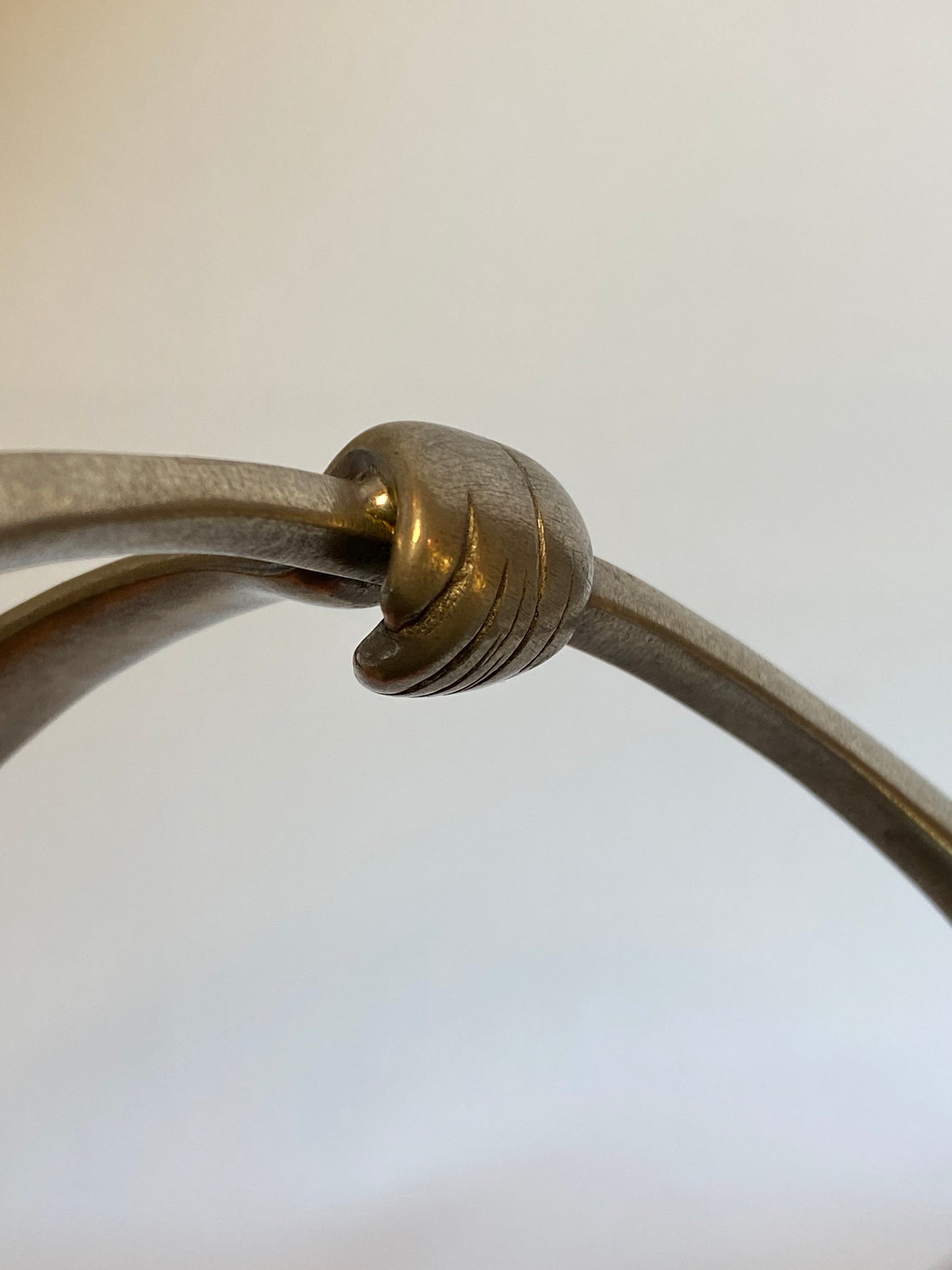 Vintage Pewter Wine Bottle Cradle