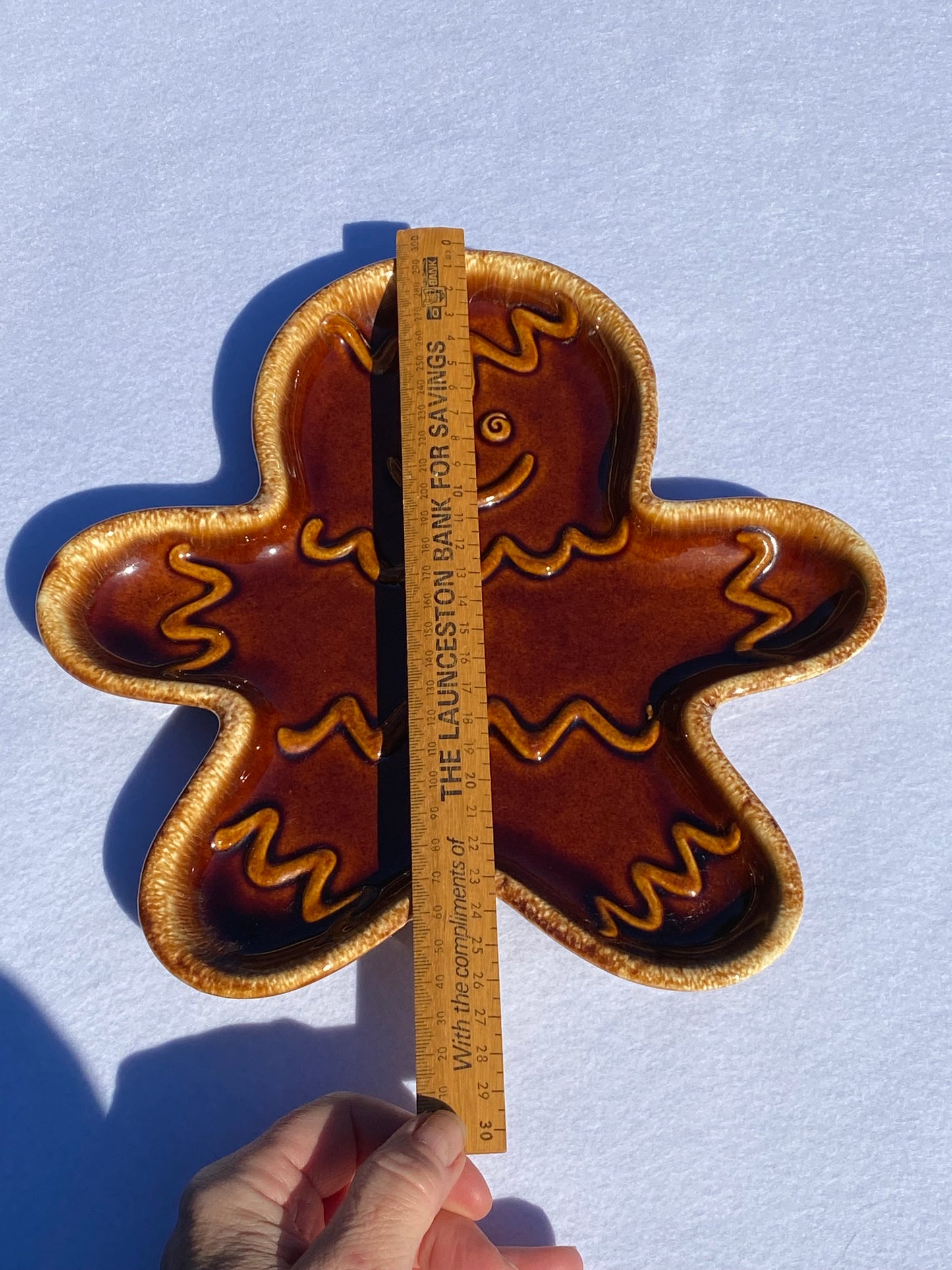 1. Vintage HULL USA Gingerbread Man Cookie Plate (lighter glaze) 40+ years old