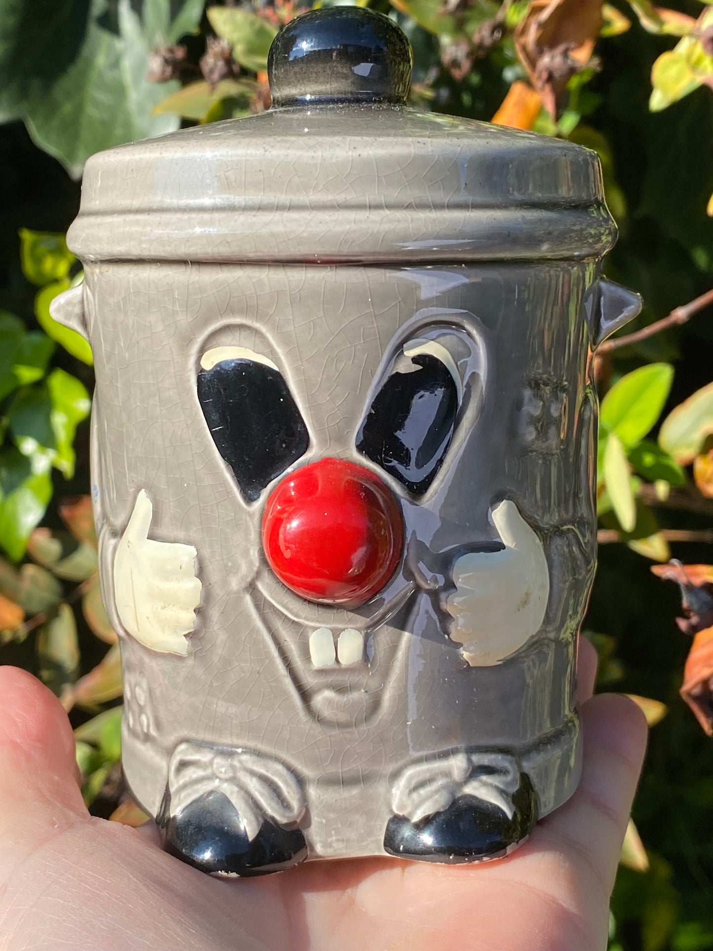 1980’s Vintage Dusty Bin Ceramic Money Box