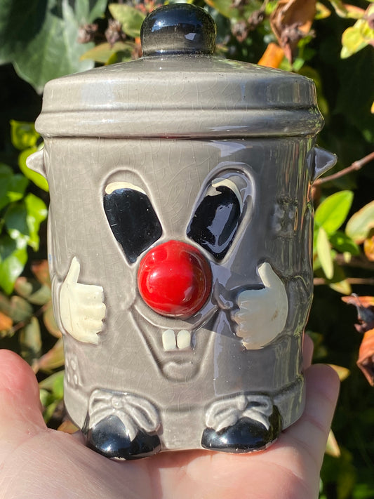 1980’s Vintage Dusty Bin Ceramic Money Box
