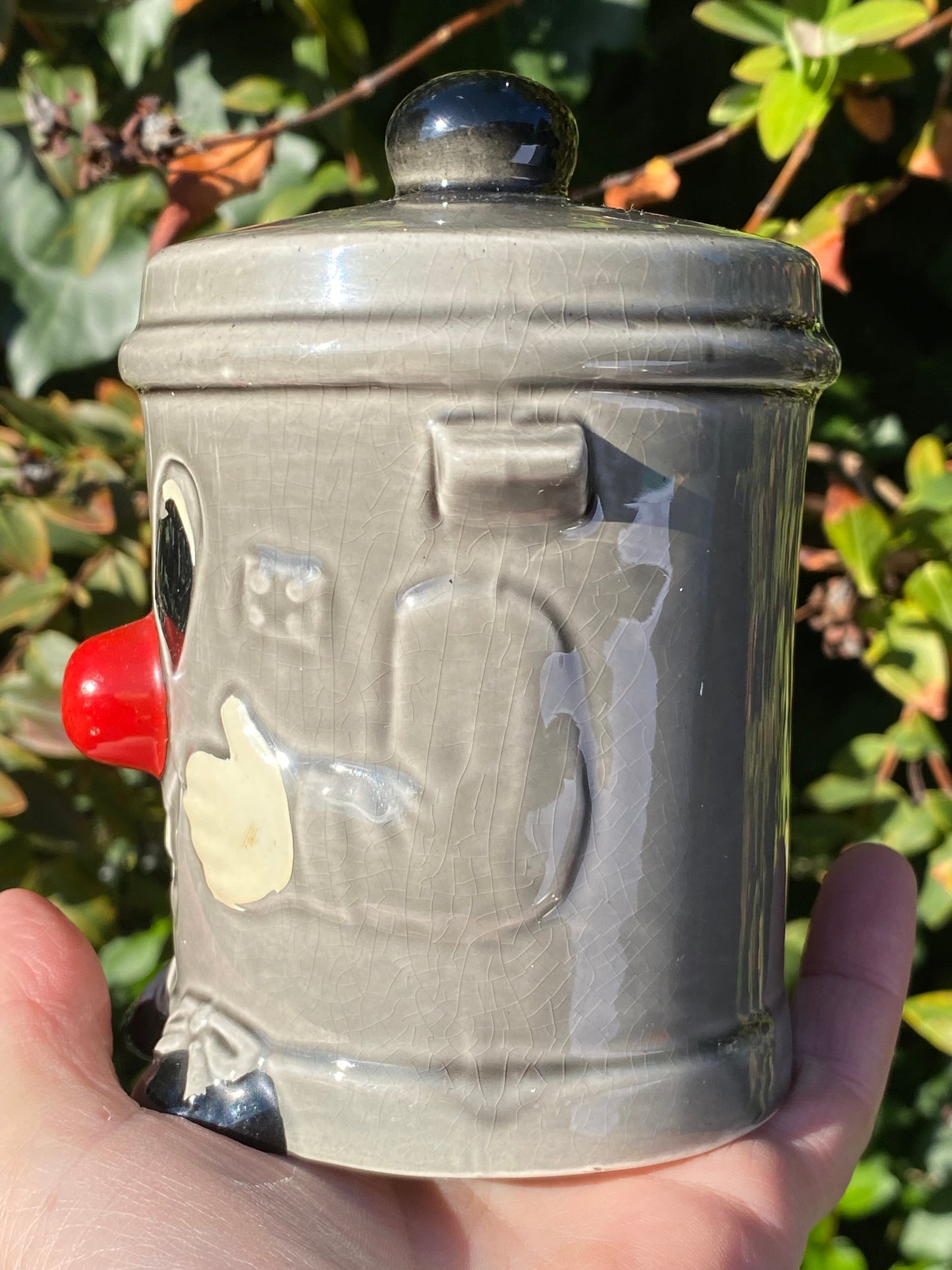 1980’s Vintage Dusty Bin Ceramic Money Box