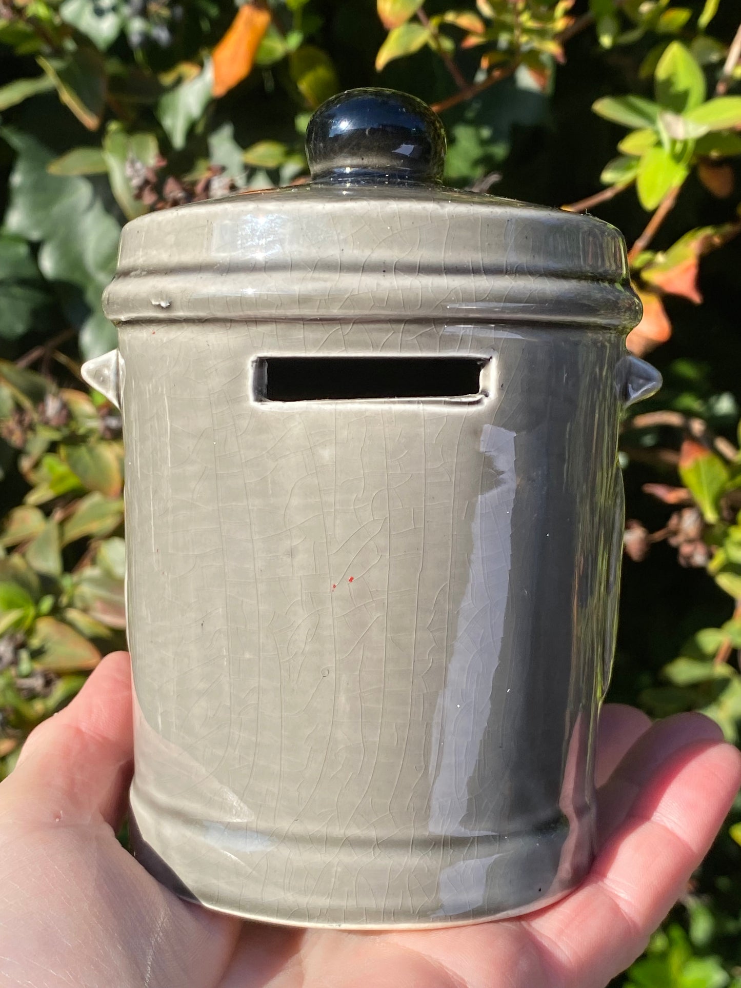 1980’s Vintage Dusty Bin Ceramic Money Box