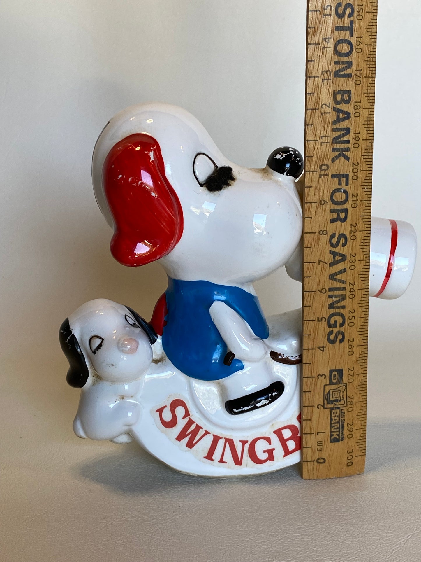 Vintage Snoopy Swing Bank Ceramic Money Box