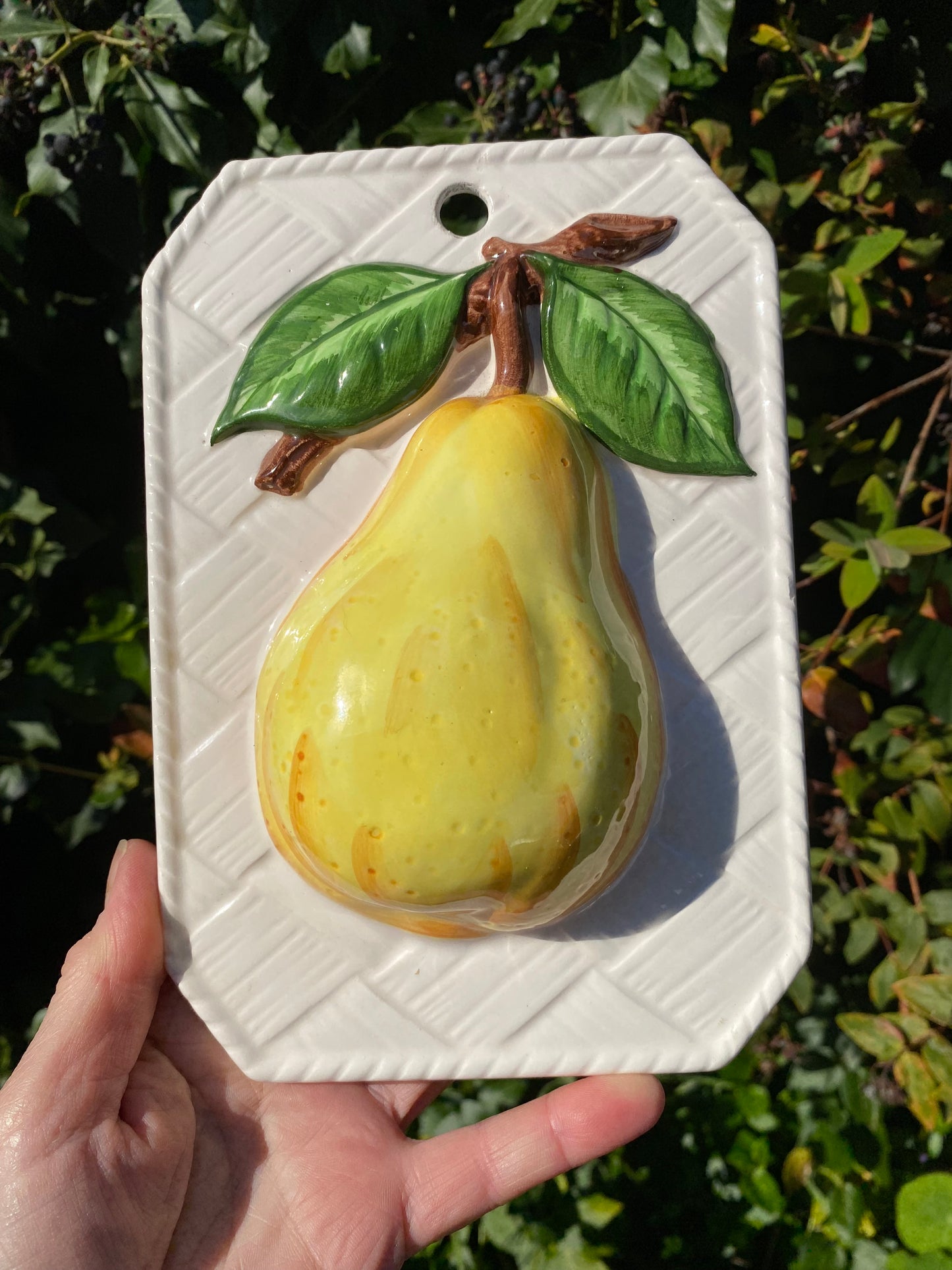 Vintage Japanese Wall Plate - Pear