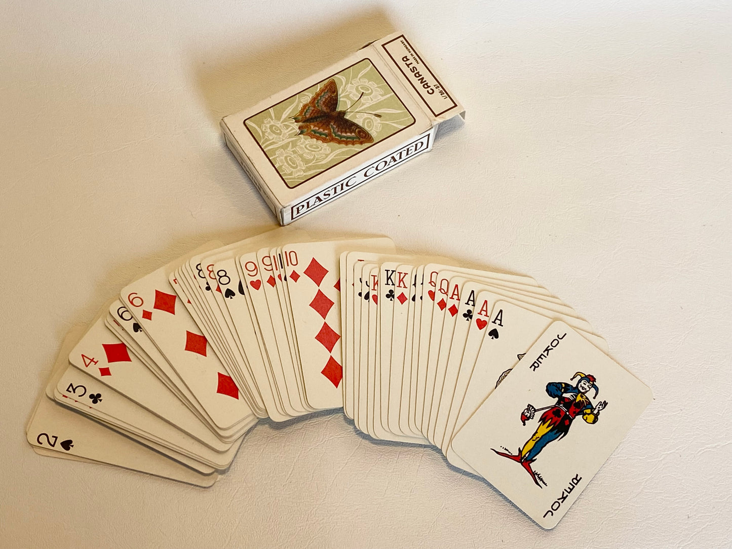 Vintage Hungarian Canasta/Bridge Playing Cards - Butterfly illustration