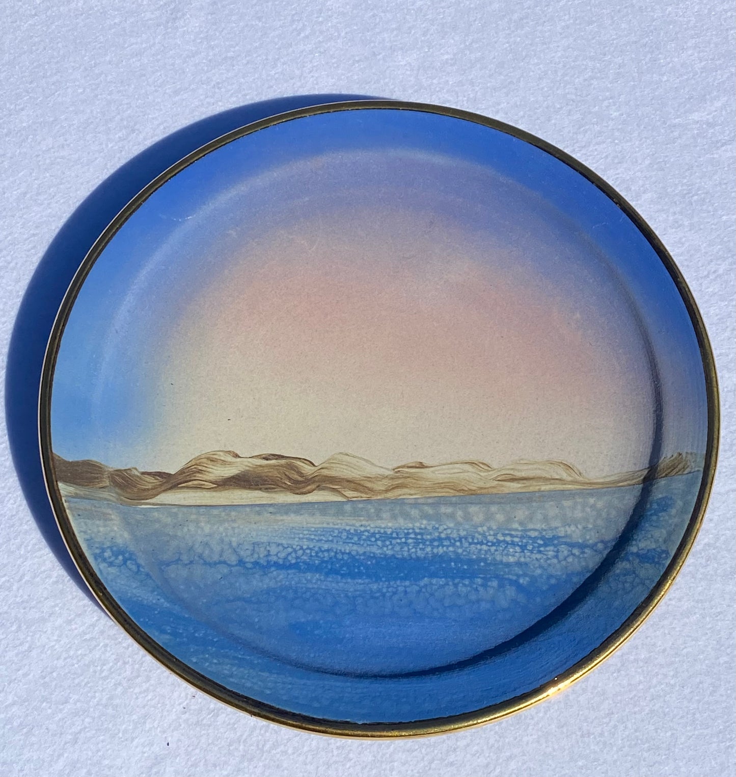 Trevor Pitt - Mt Gambier Pottery Display Plate - Blue Sky range