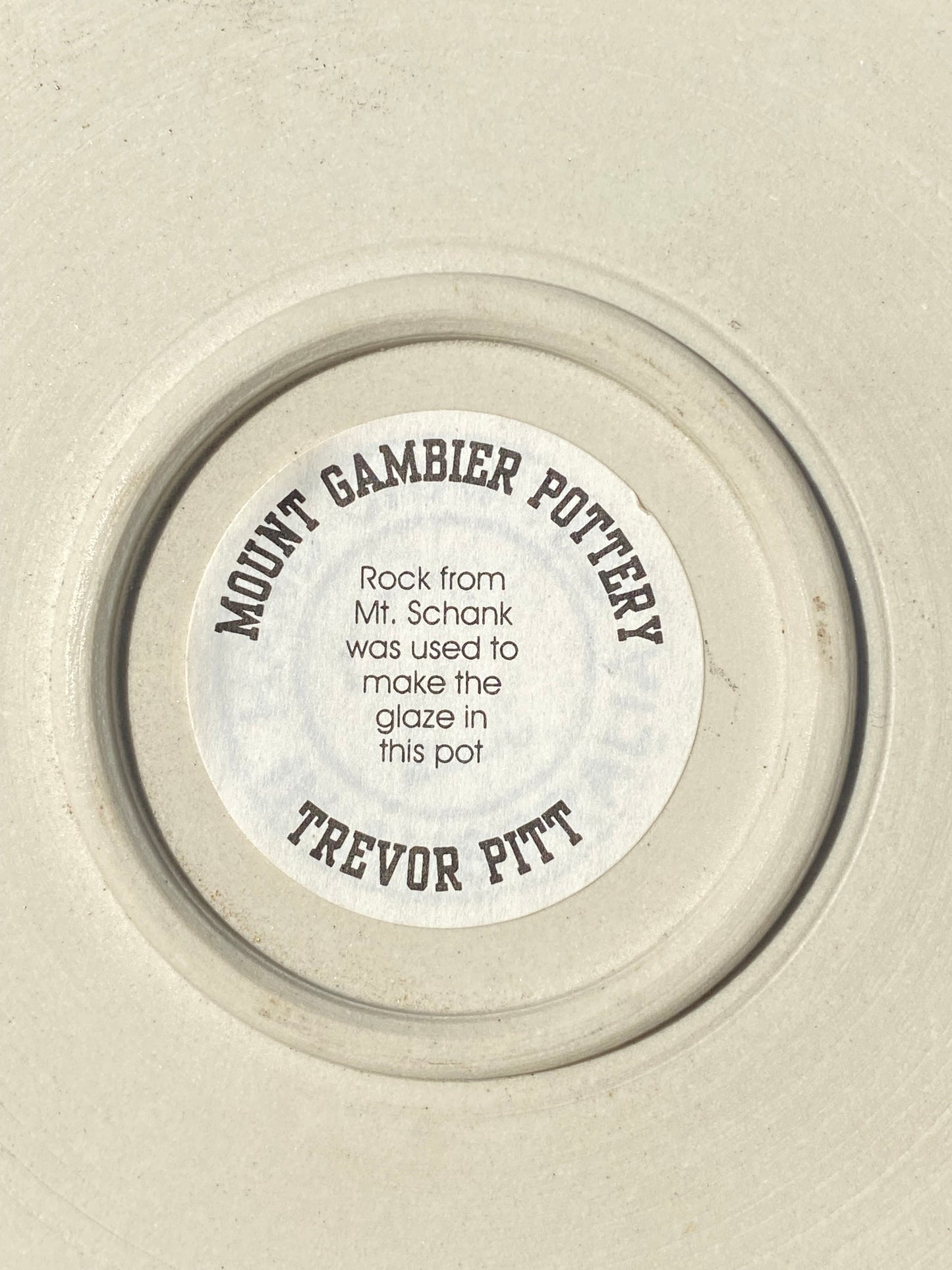 Trevor Pitt - Mt Gambier Pottery Display Plate - Blue Sky range