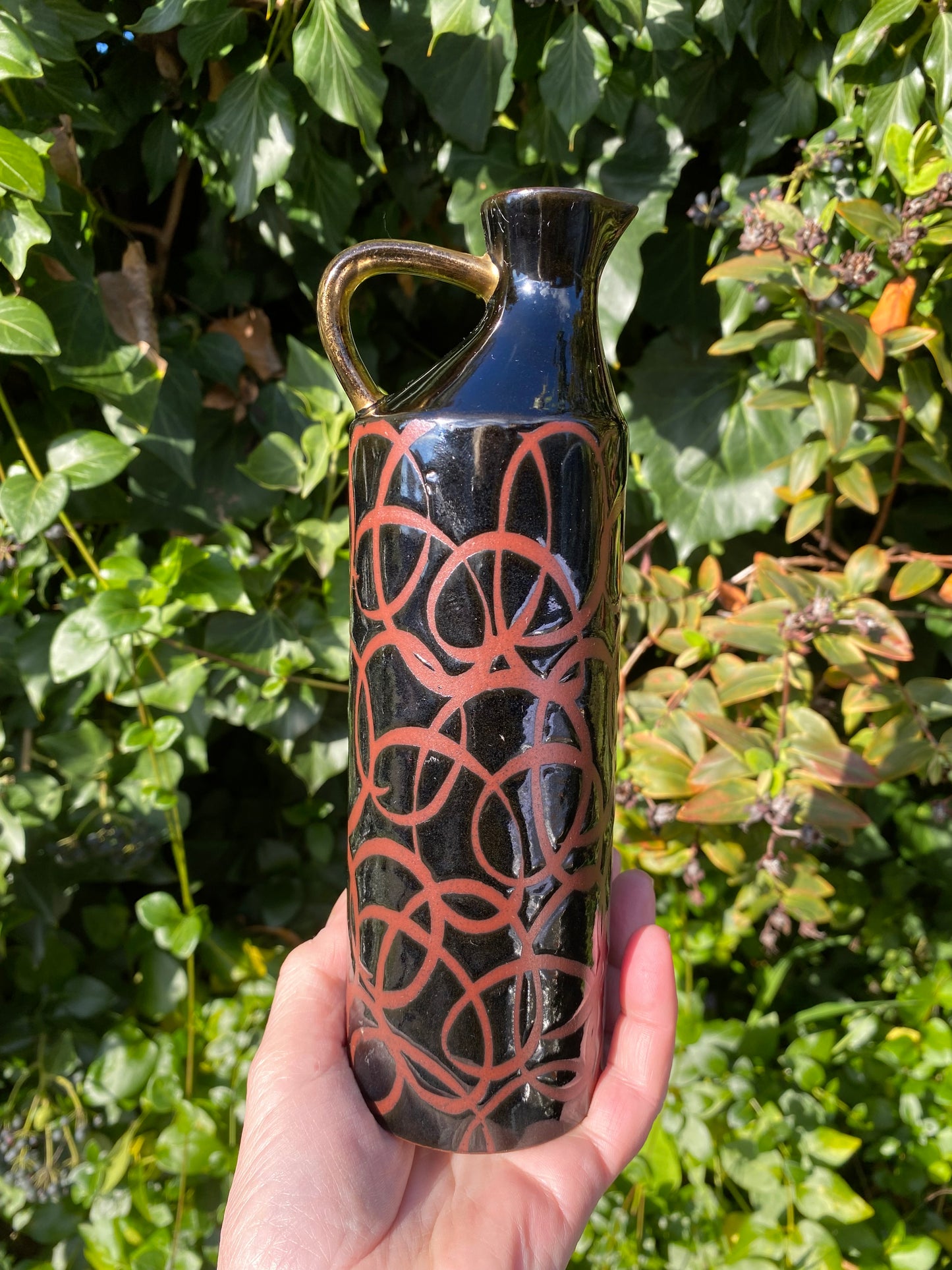 Vintage Japanese Mihama-yaki (御浜焼) decanter