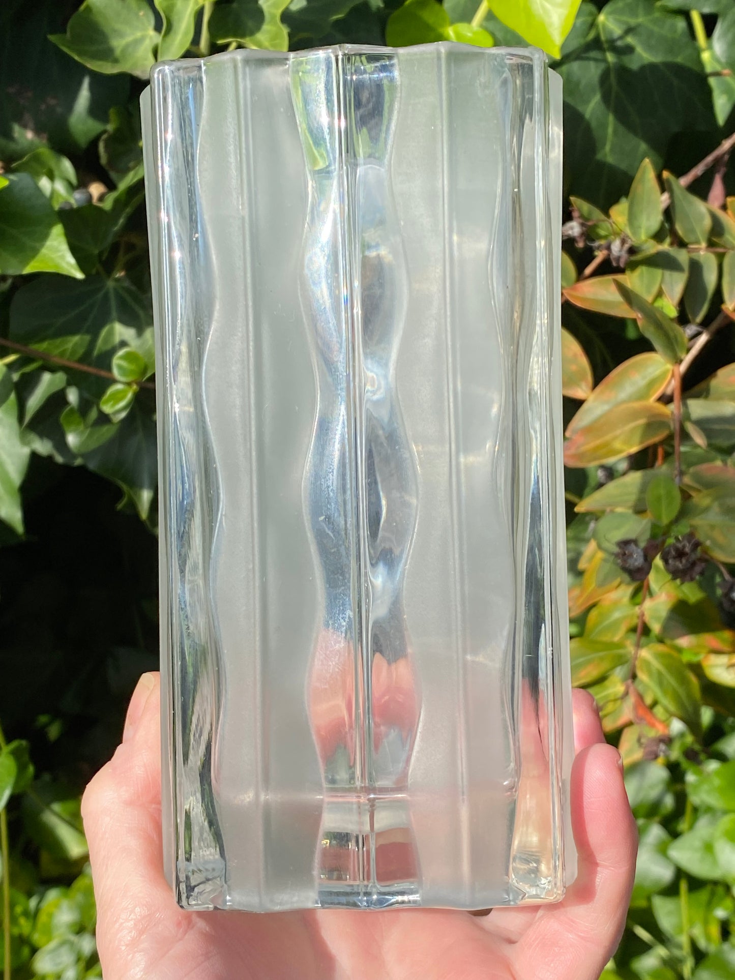 Studio Nova (MIKASA) VIRAGO frosted and clear glass vase -