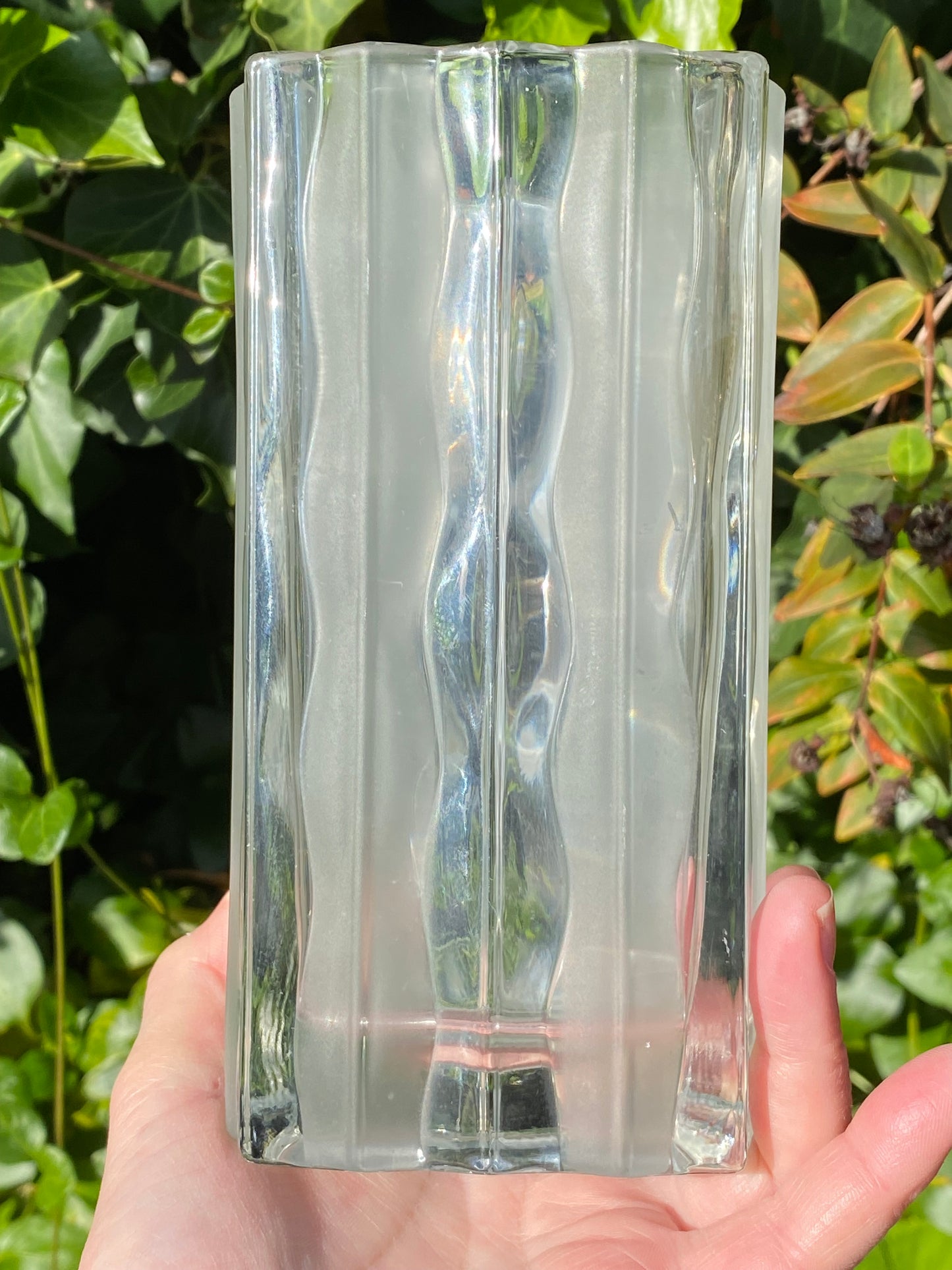 Studio Nova (MIKASA) VIRAGO frosted and clear glass vase -