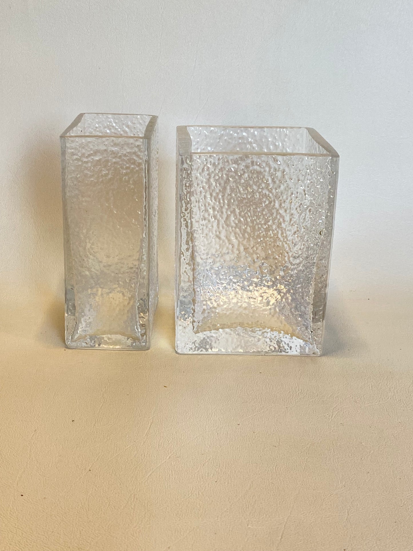 Pair of Vintage Dartington Textured Posy vases