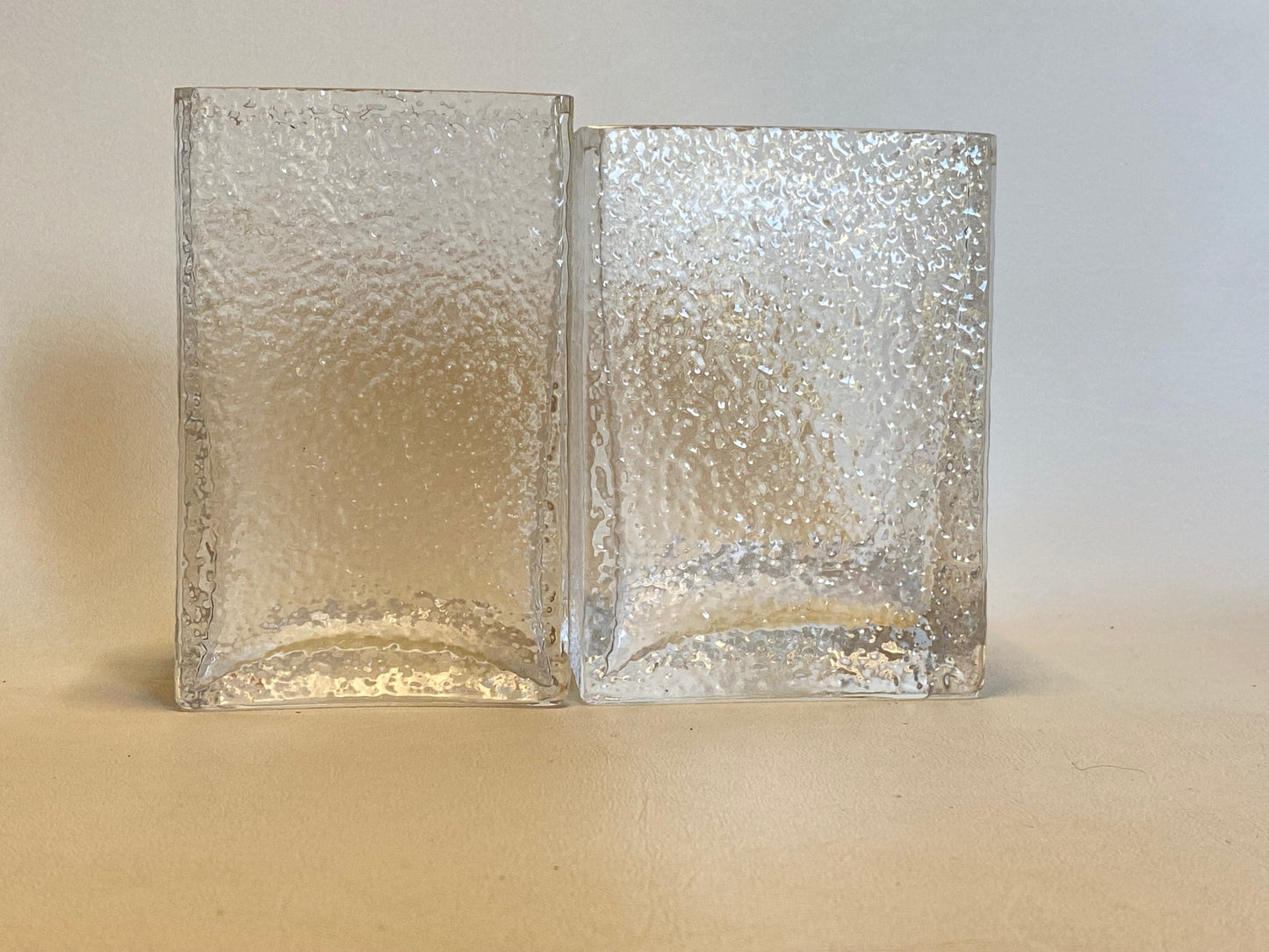Pair of Vintage Dartington Textured Posy vases
