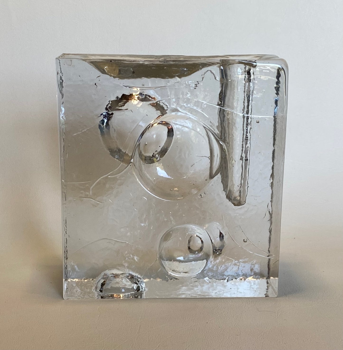 Uno Westerberg for Pukeberg Glasbruk Ice Block Vase