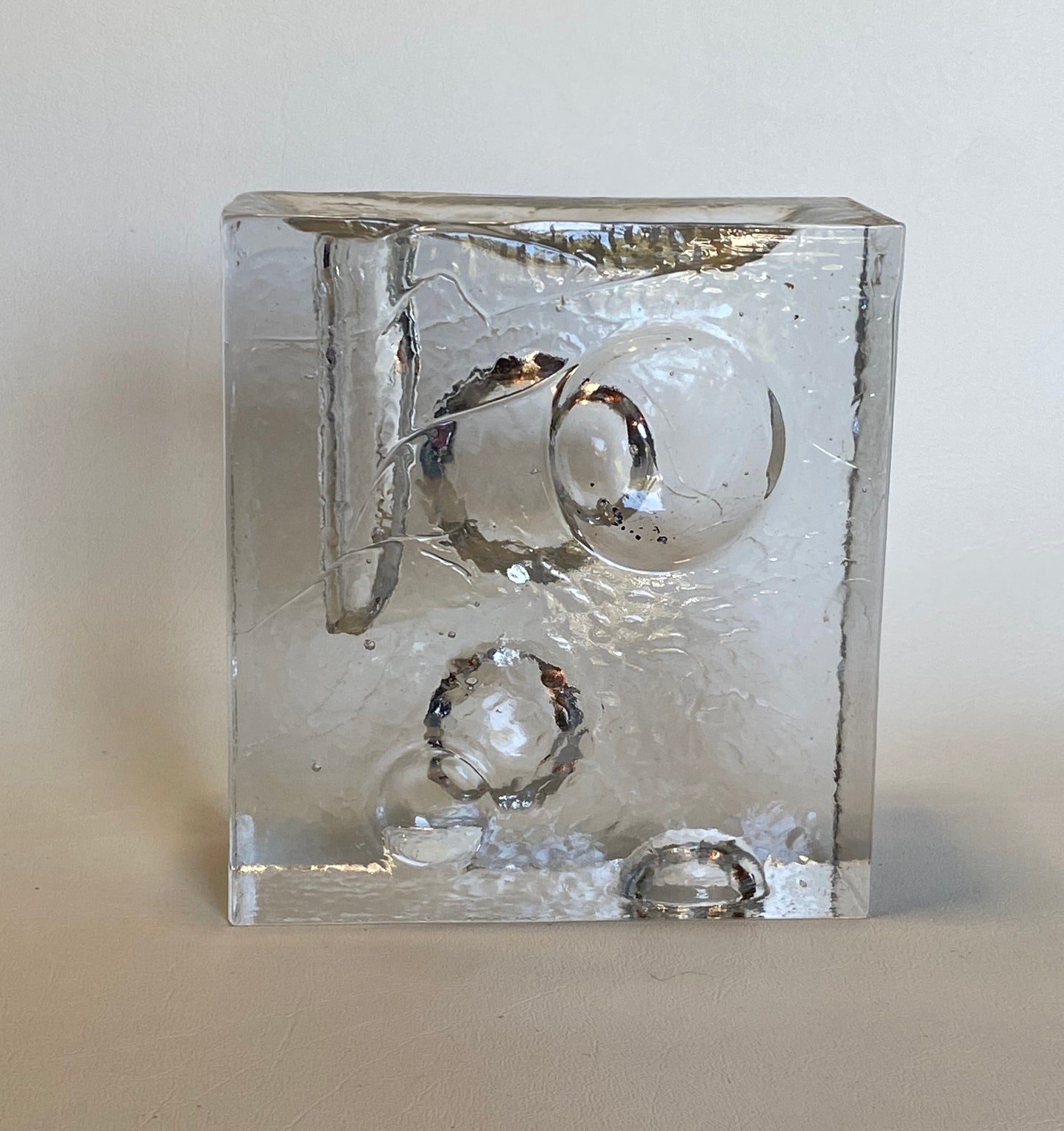 Uno Westerberg for Pukeberg Glasbruk Ice Block Vase