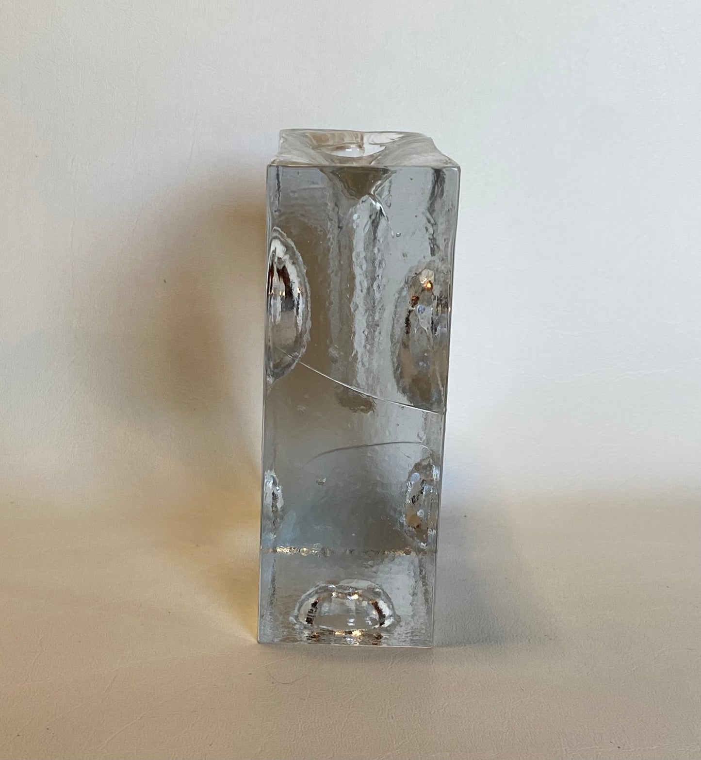 Uno Westerberg for Pukeberg Glasbruk Ice Block Vase