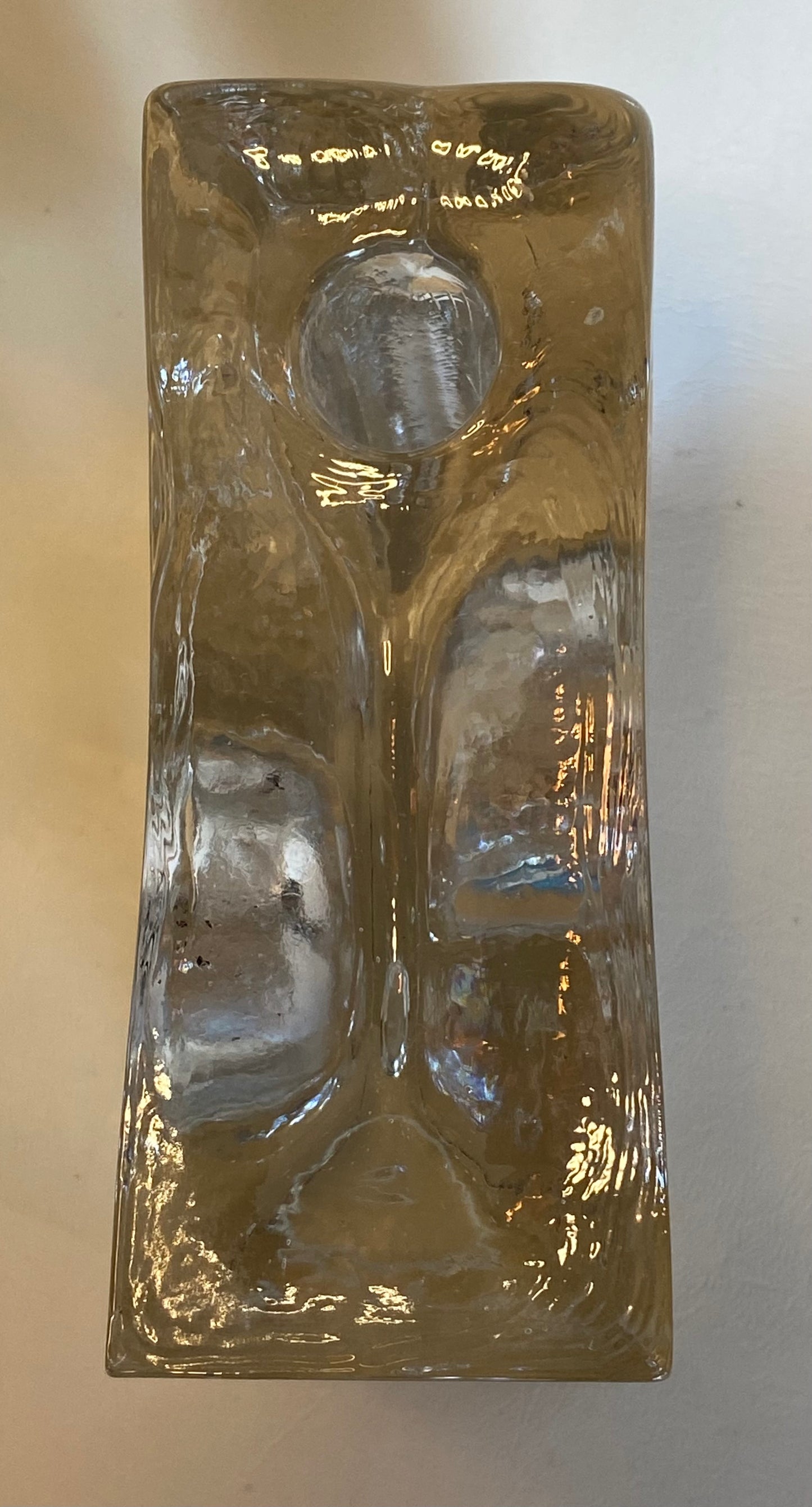 Uno Westerberg for Pukeberg Glasbruk Ice Block Vase