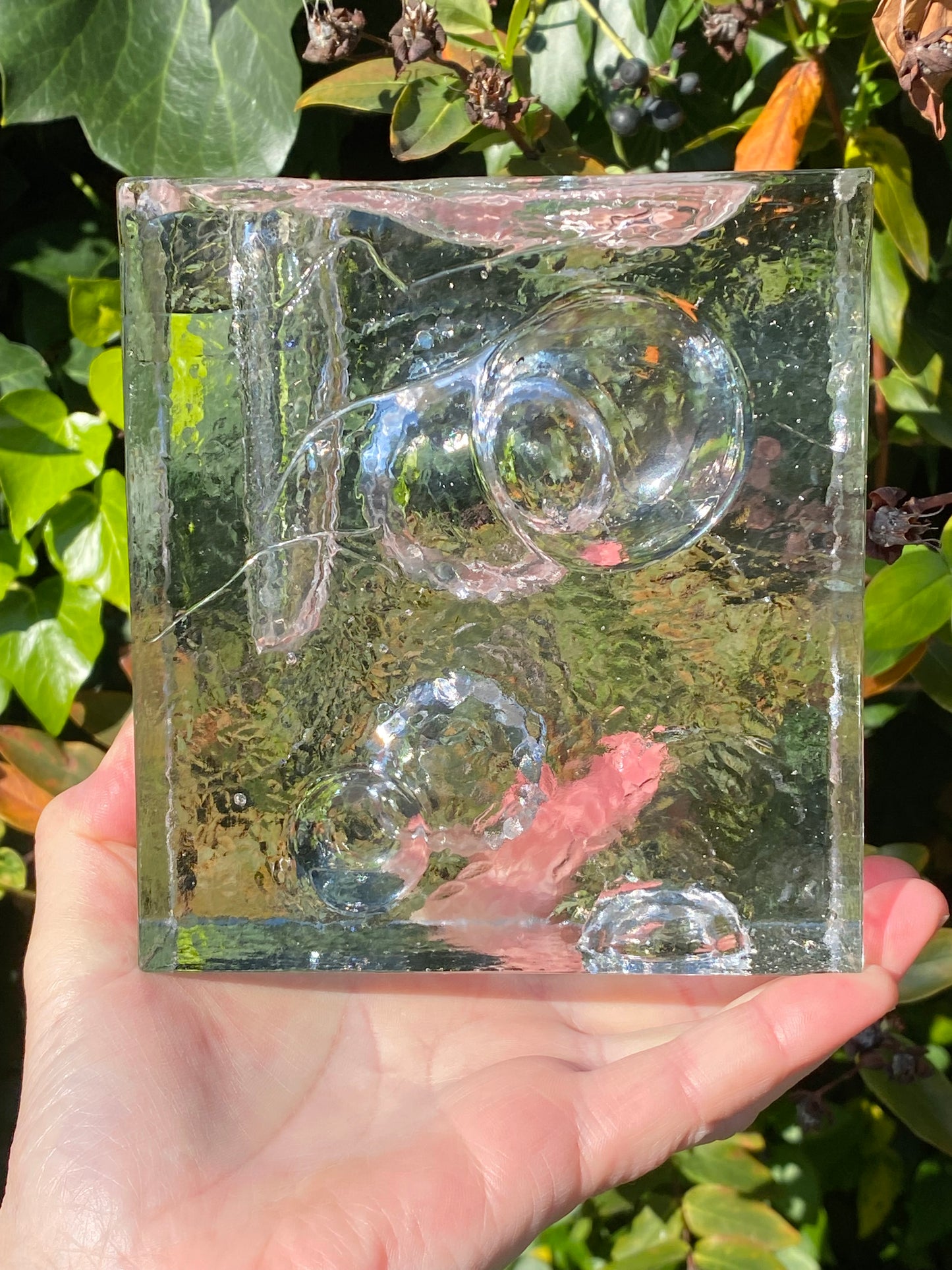 Uno Westerberg for Pukeberg Glasbruk Ice Block Vase