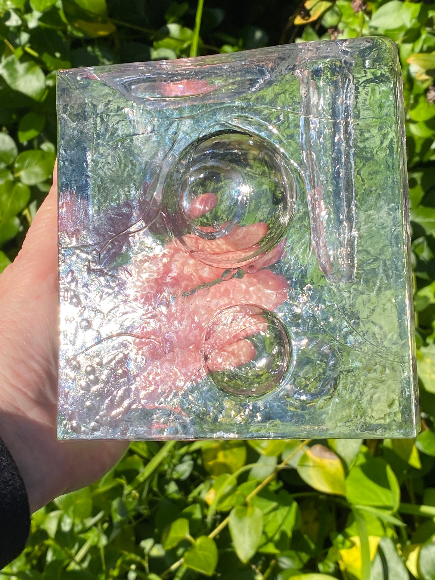Uno Westerberg for Pukeberg Glasbruk Ice Block Vase
