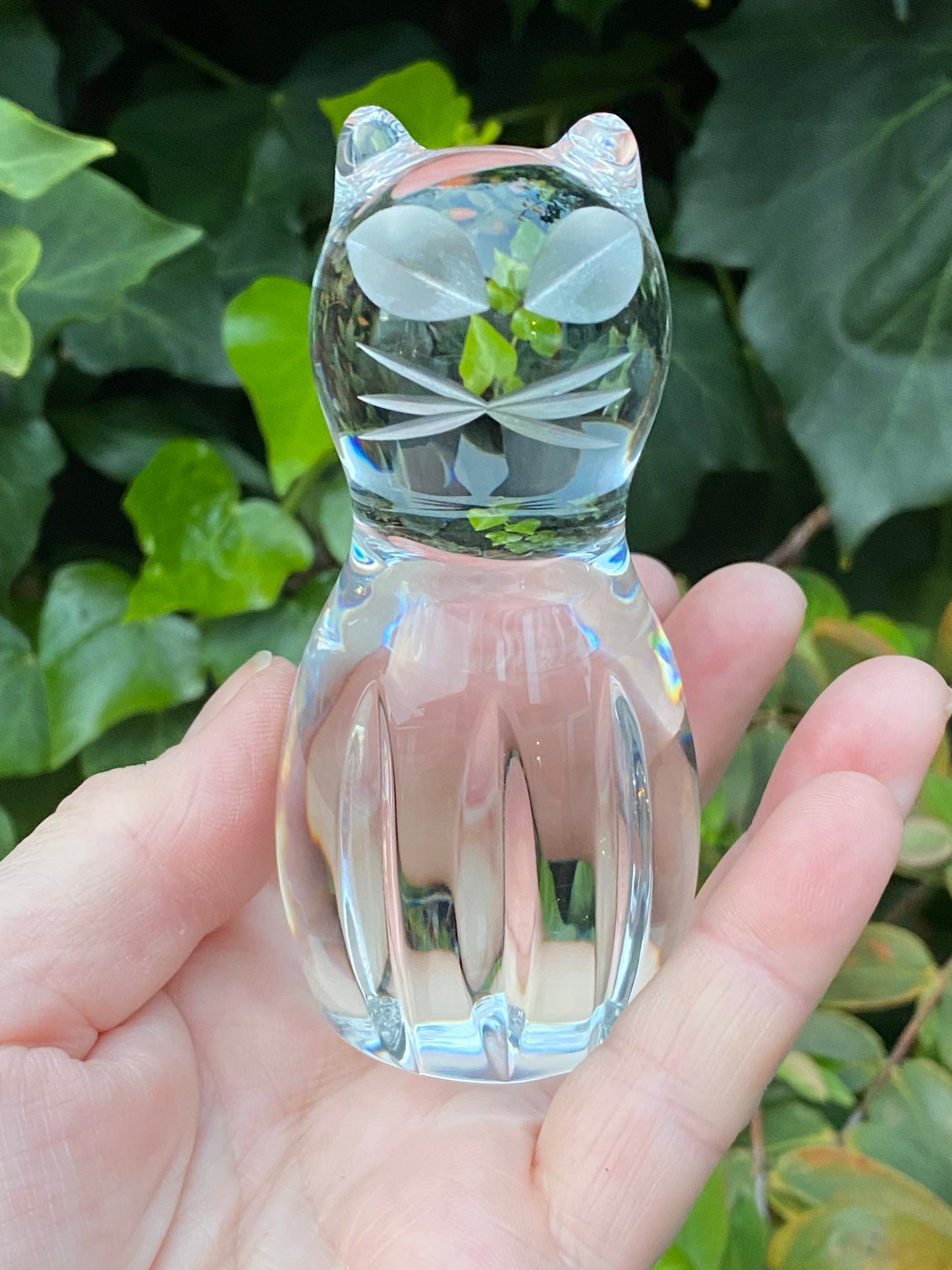 Spode Crystal Cat - 10 cm (no box)