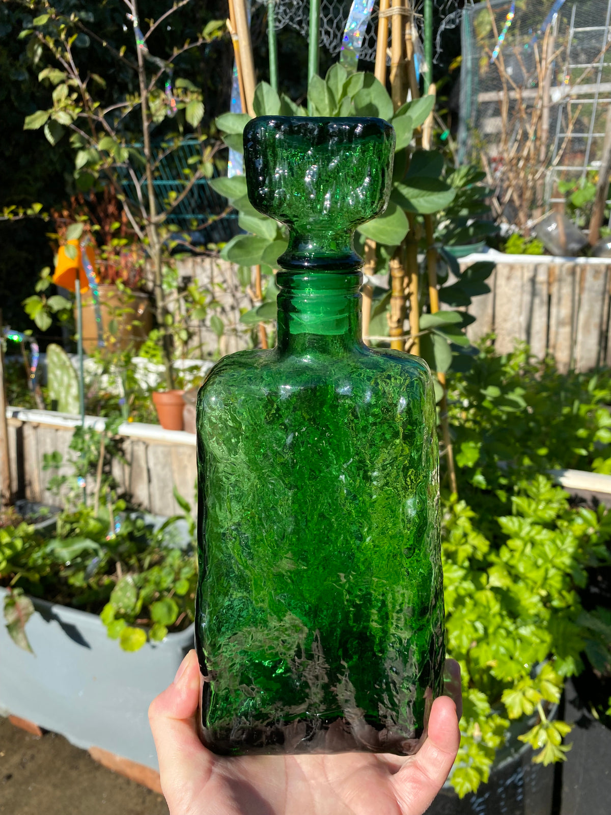 GREEN Brutalist Empoli Decanter