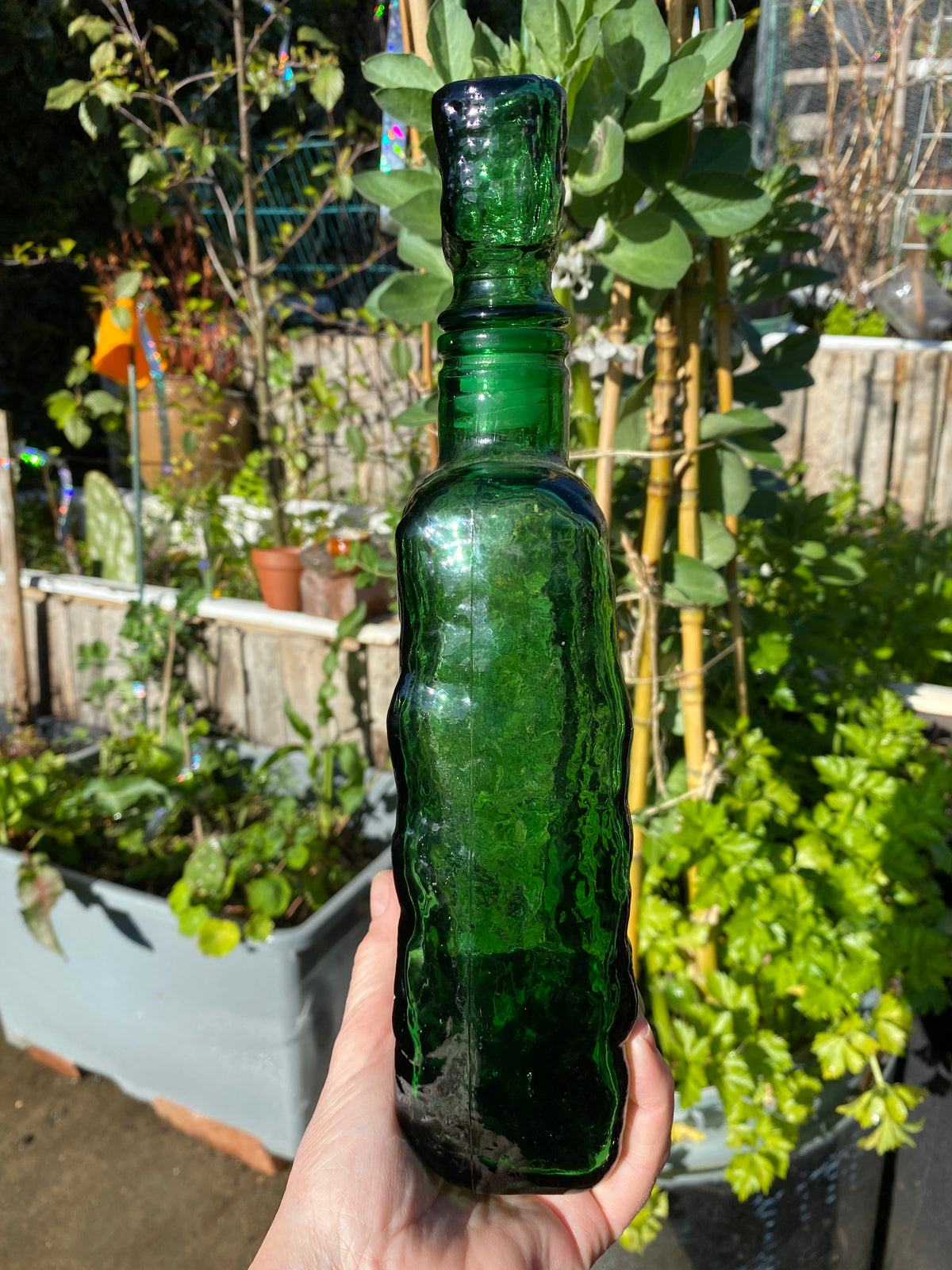 GREEN Brutalist Empoli Decanter