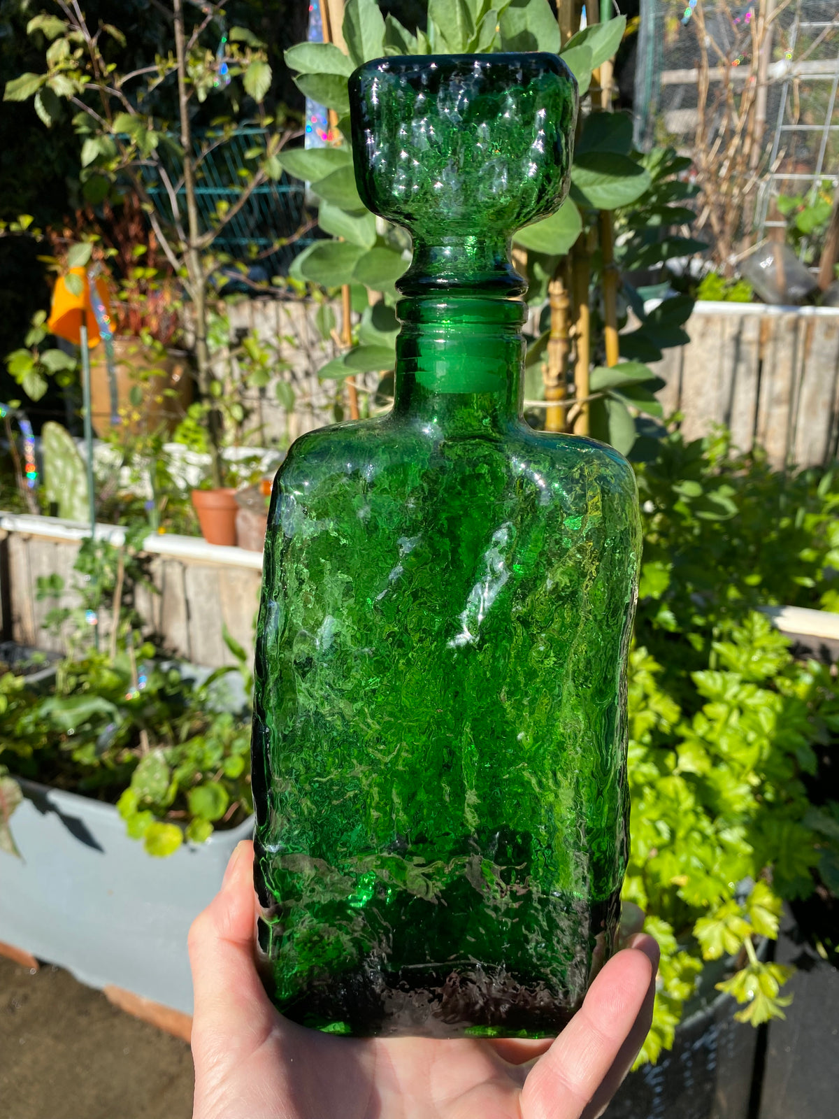 GREEN Brutalist Empoli Decanter