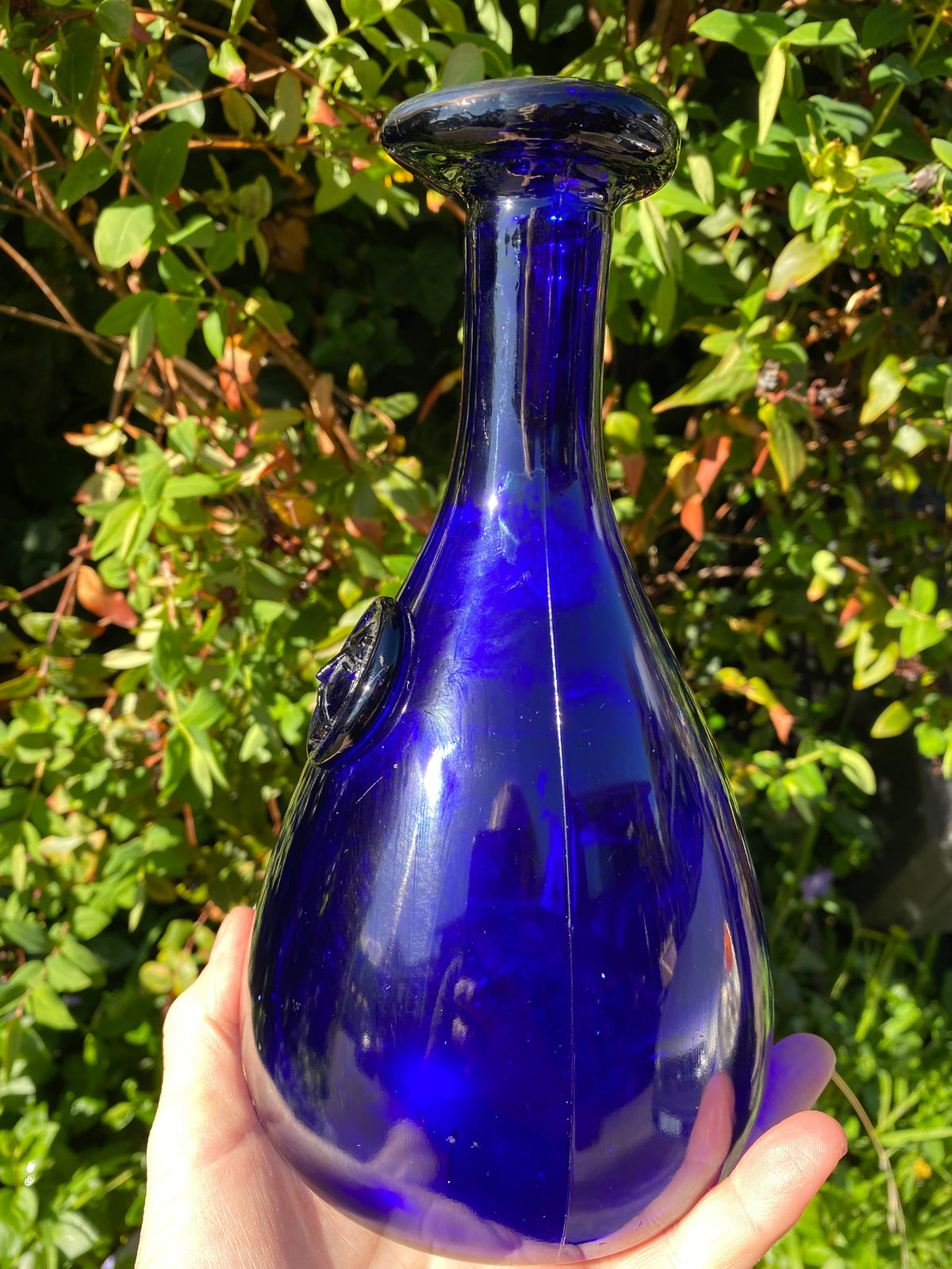 Vintage 1960s (cobalt blue) "Viking" carafe designed by Ole Winther for Holmegaard