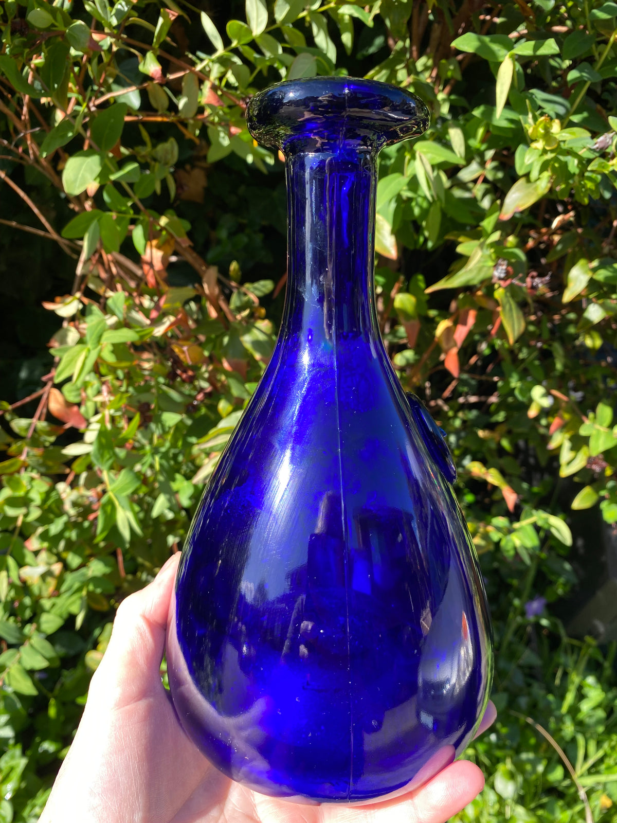 Vintage 1960s (cobalt blue) "Viking" carafe designed by Ole Winther for Holmegaard