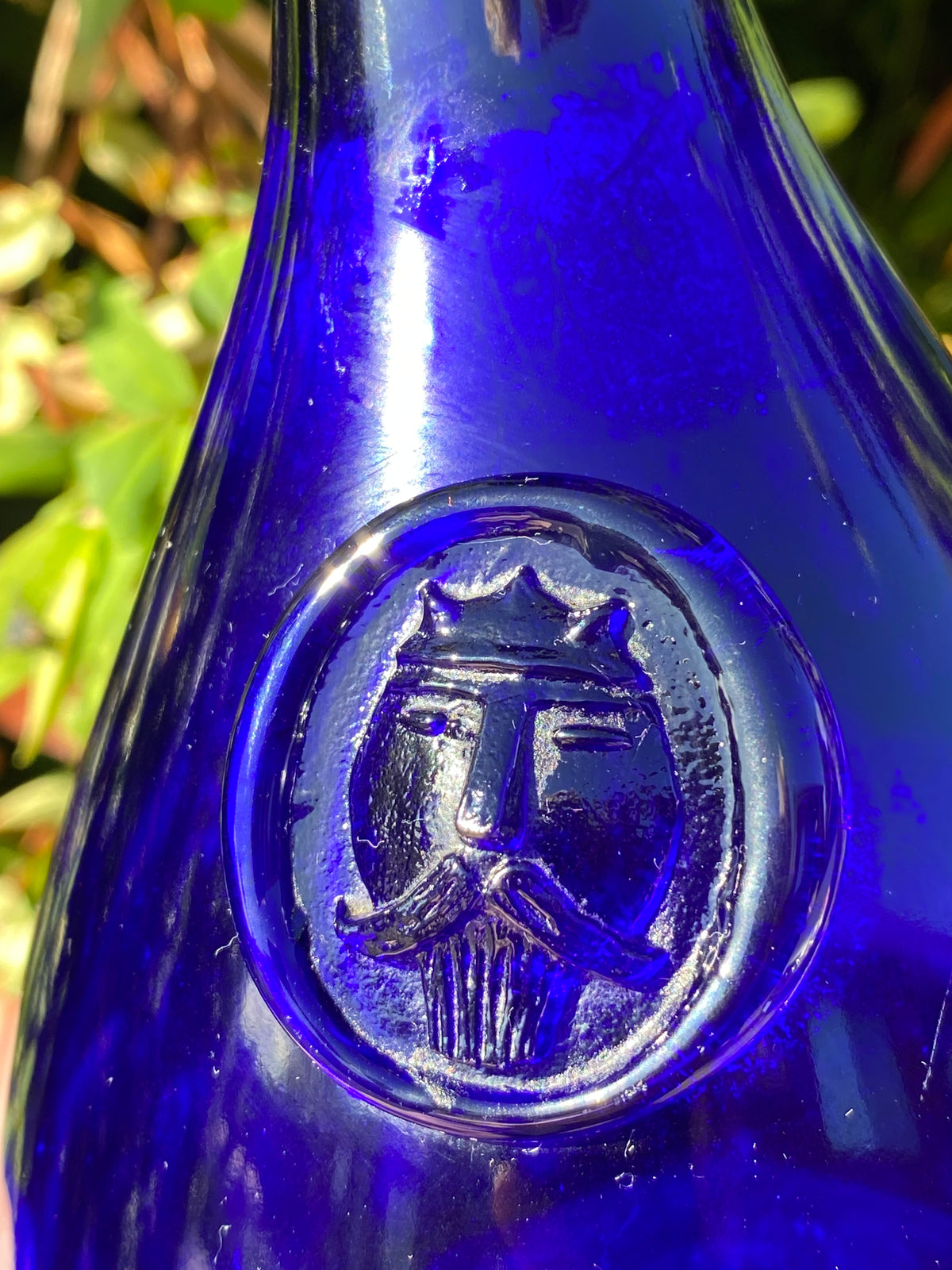 Vintage 1960s (cobalt blue) "Viking" carafe designed by Ole Winther for Holmegaard