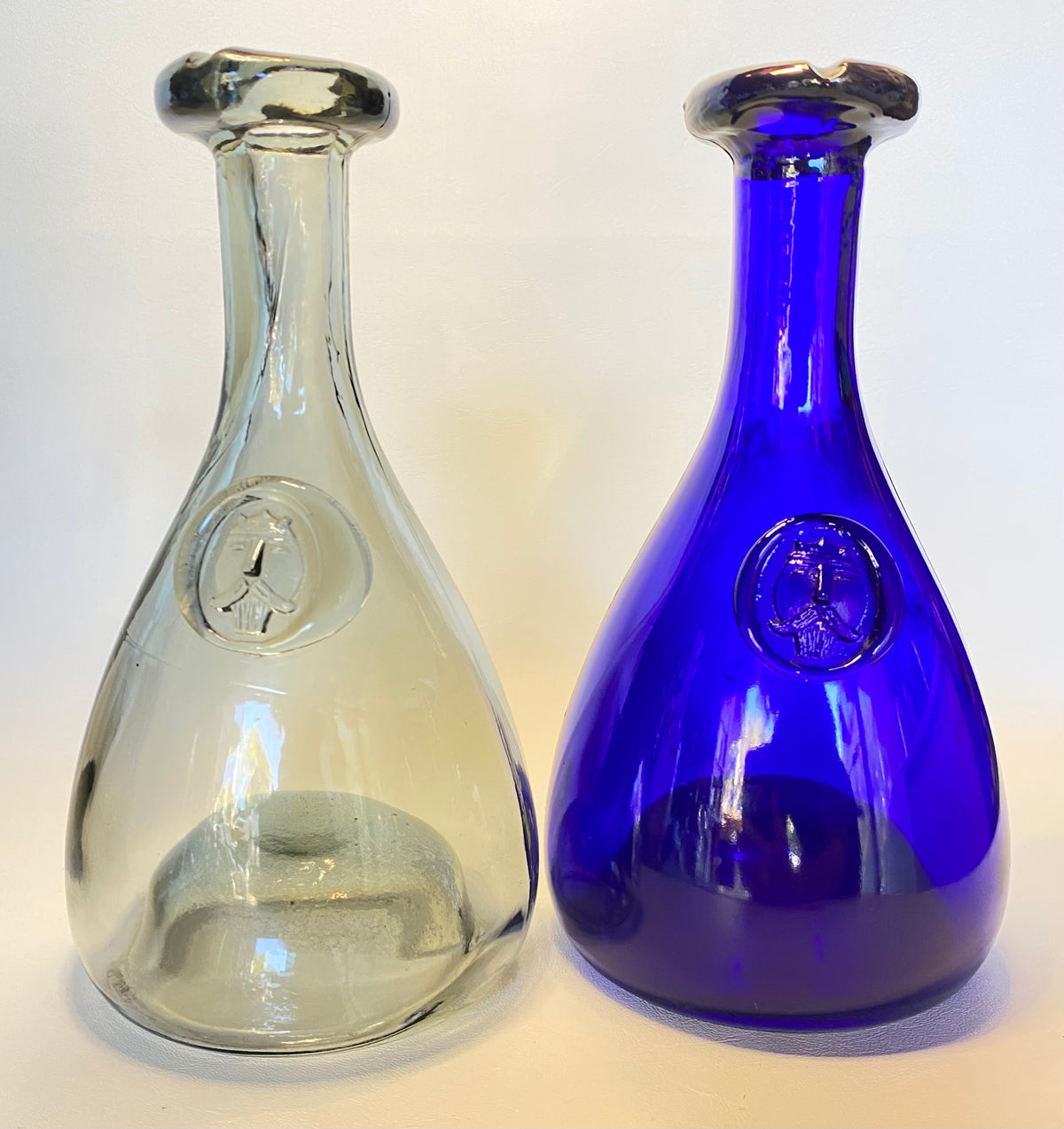 Vintage 1960s (cobalt blue) "Viking" carafe designed by Ole Winther for Holmegaard