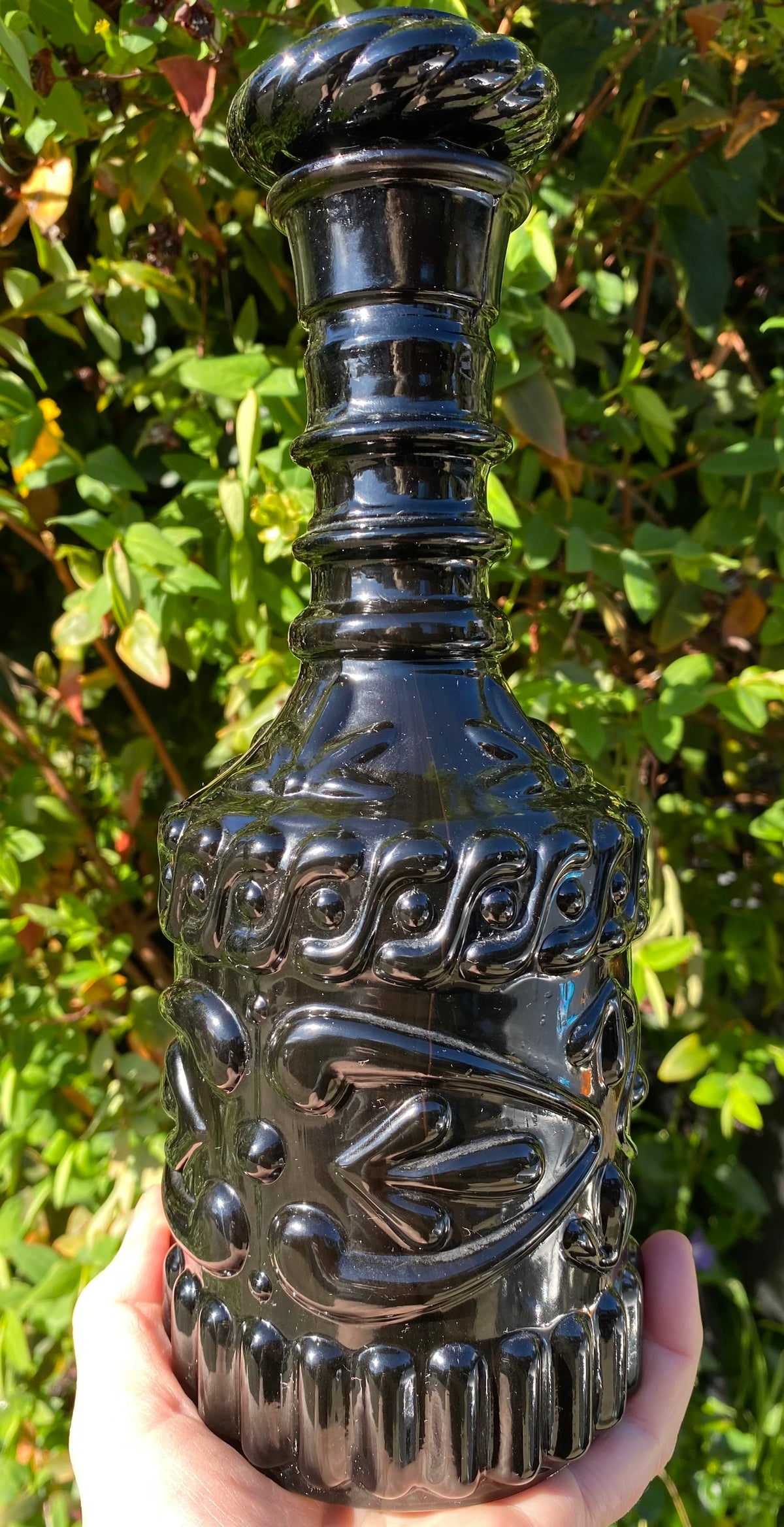 Vintage 1970s Jim Beam Bottle Decanter - BLACK