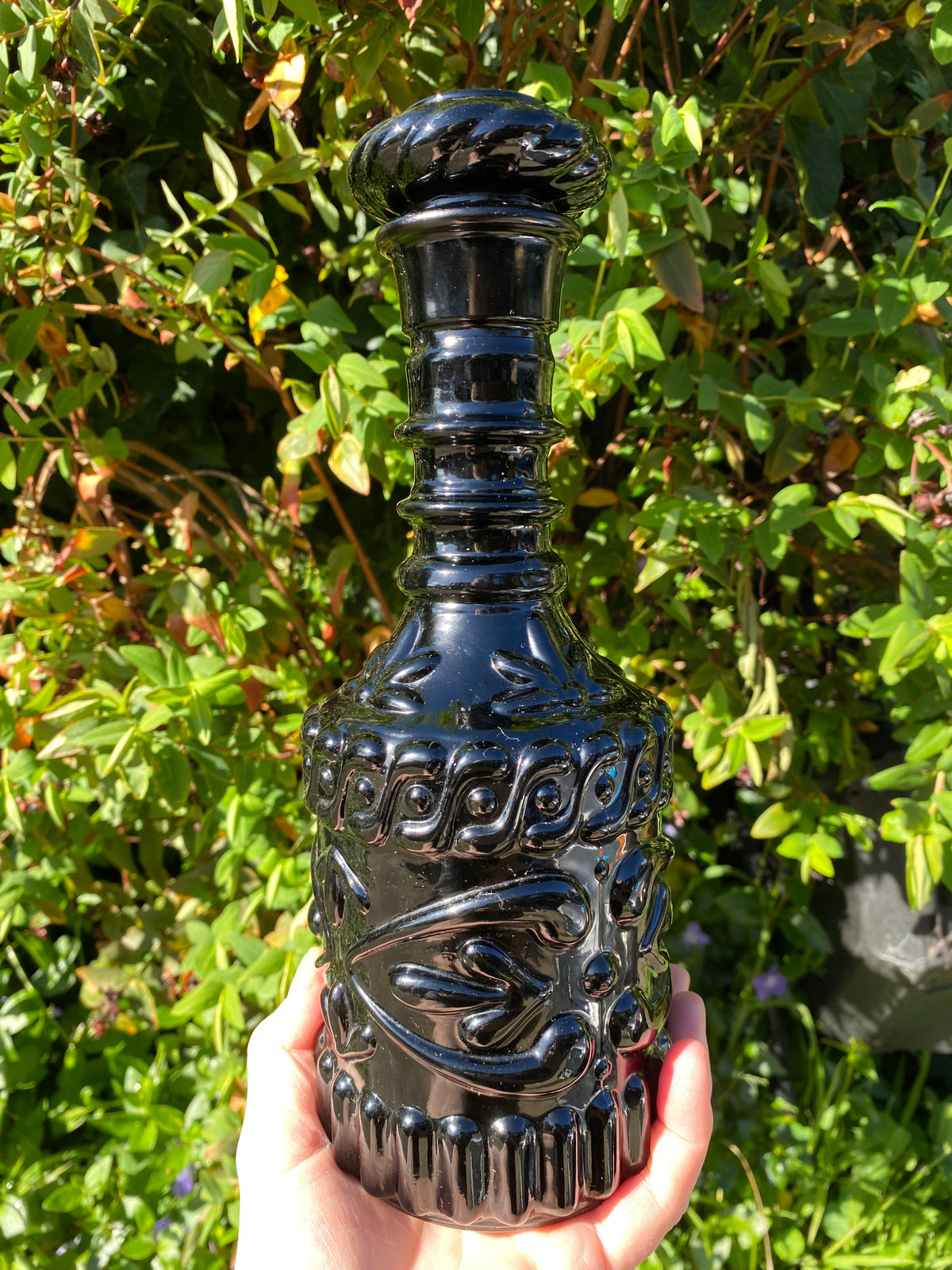 Vintage 1970s Jim Beam Bottle Decanter - BLACK