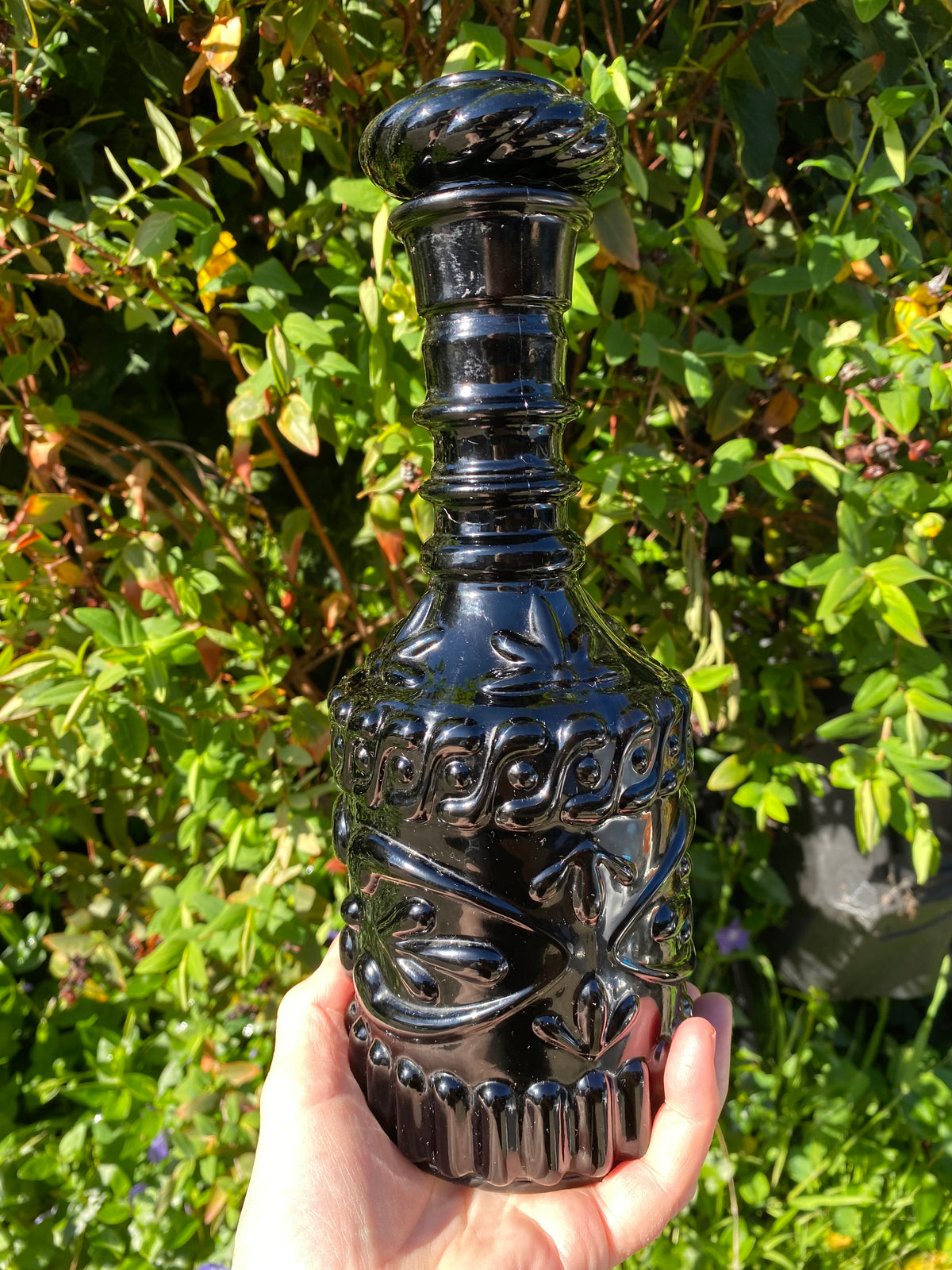 Vintage 1970s Jim Beam Bottle Decanter - BLACK