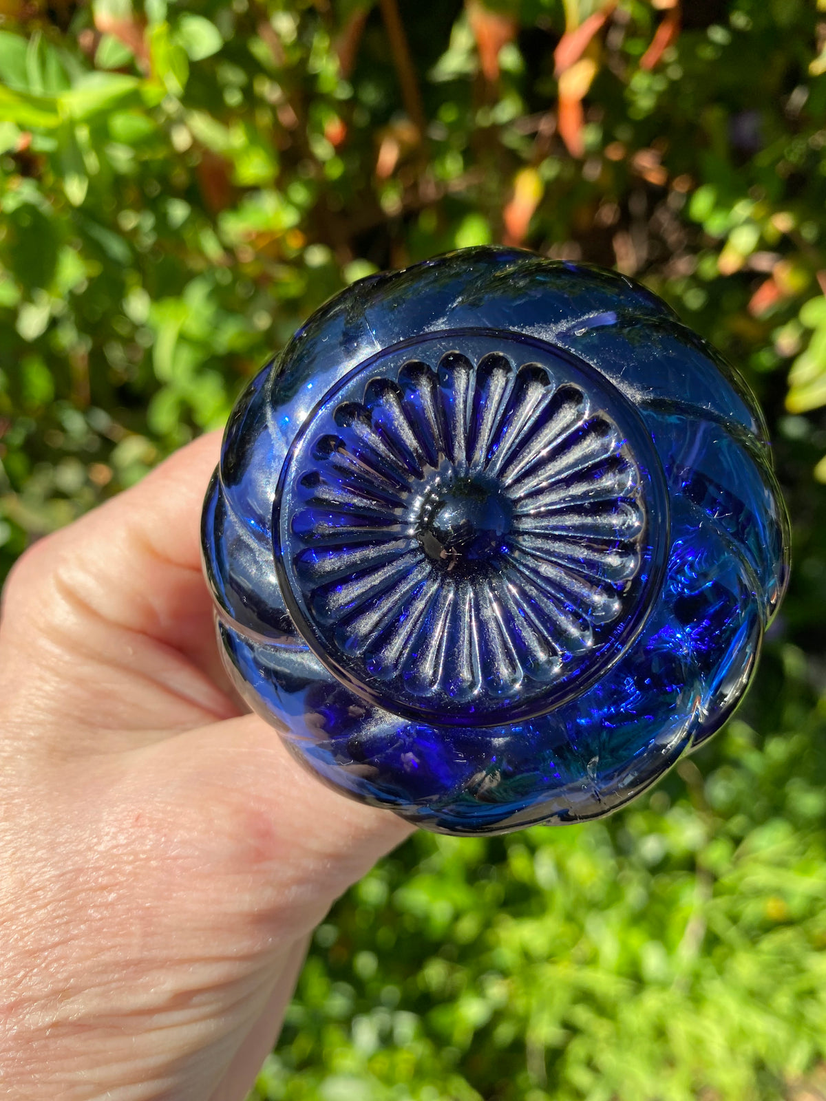 Vintage 1970s Jim Beam Bottle Decanter - BLUE