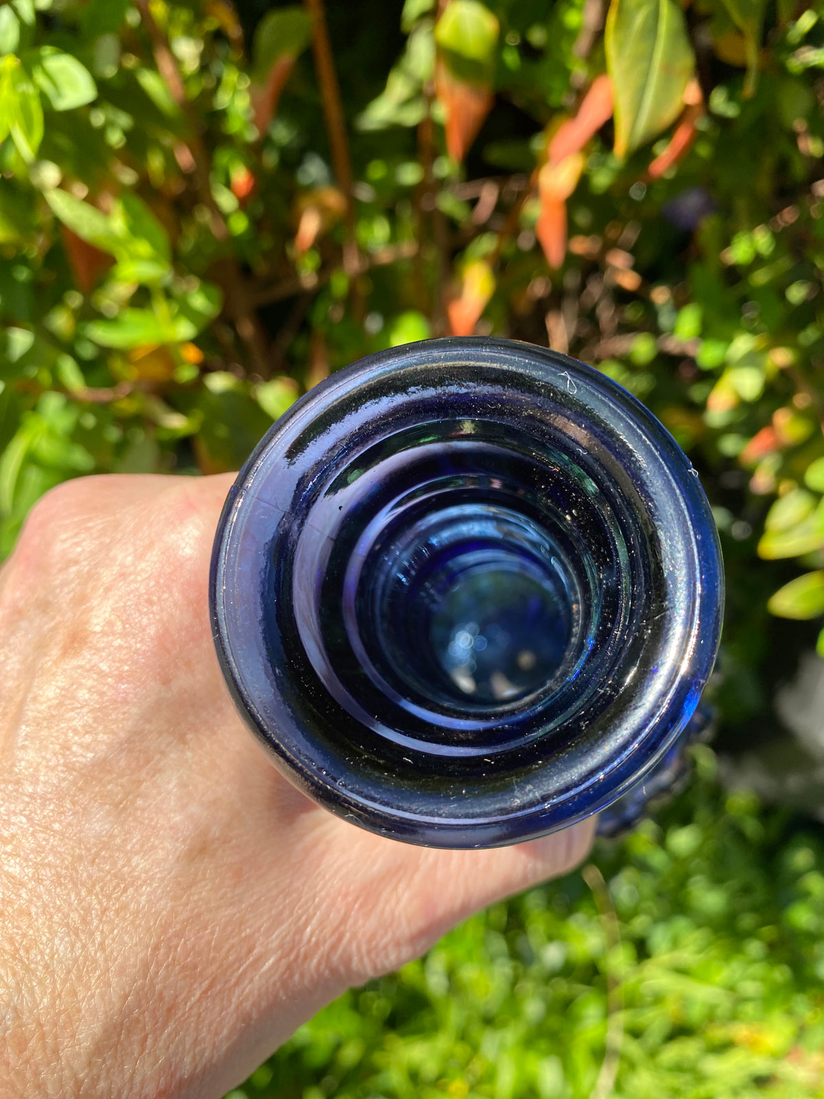 Vintage 1970s Jim Beam Bottle Decanter - BLUE