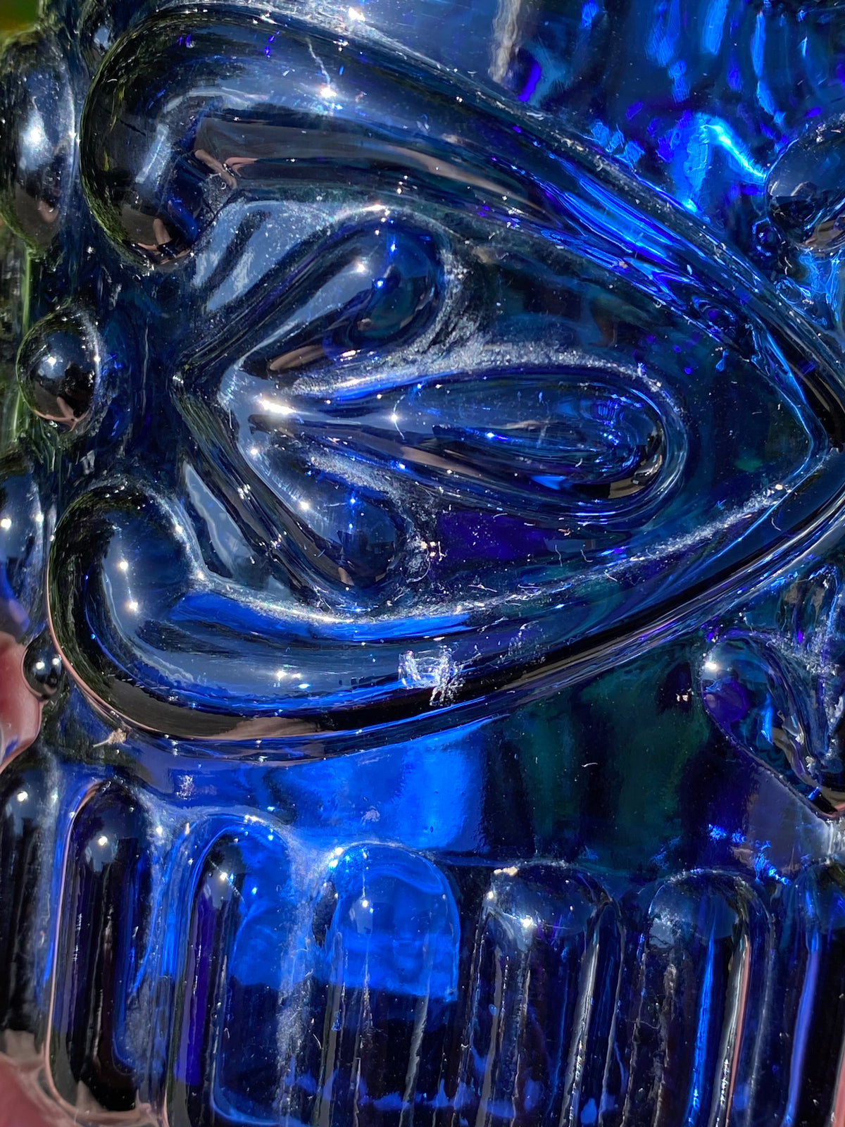 Vintage 1970s Jim Beam Bottle Decanter - BLUE