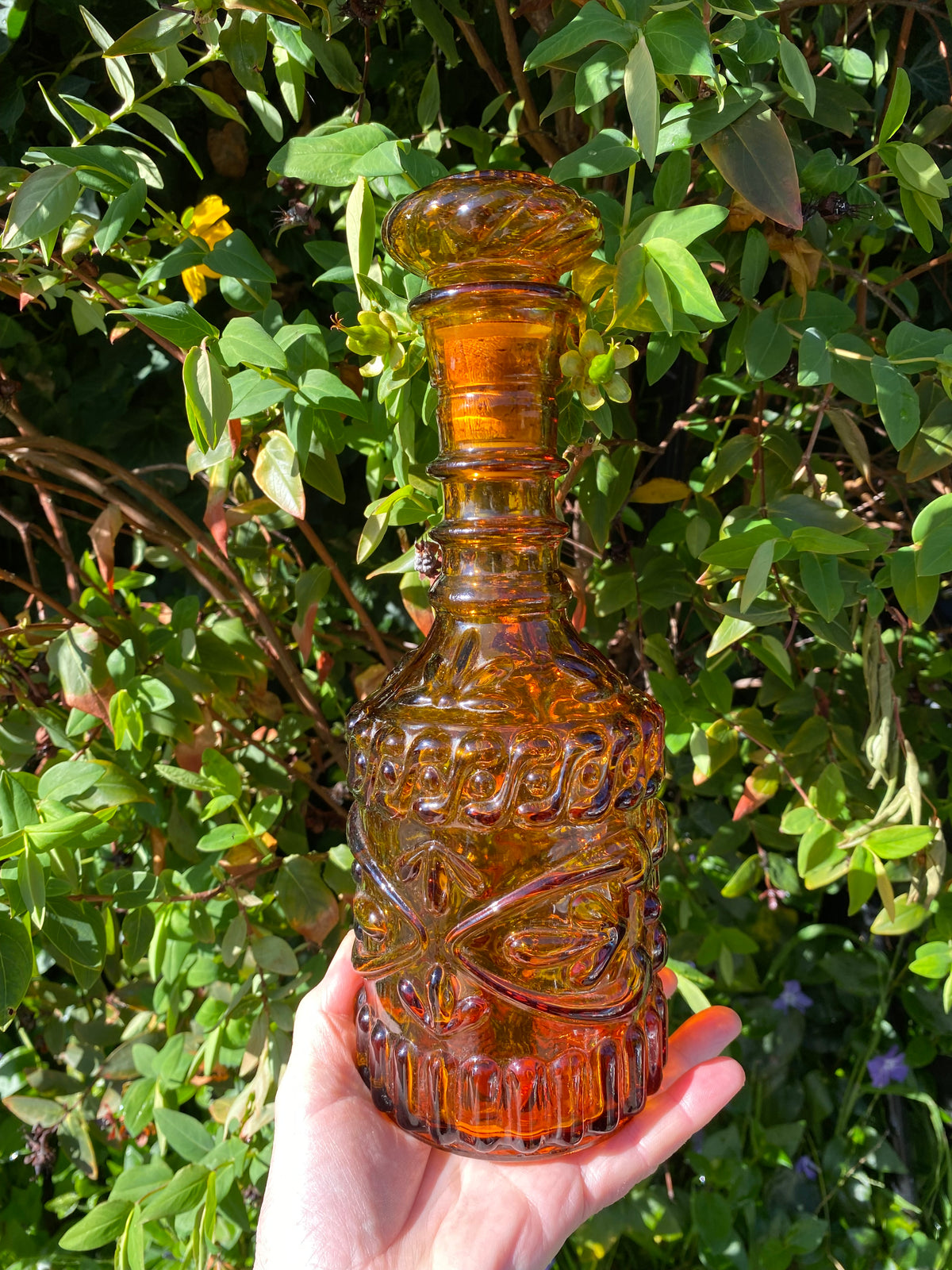 Vintage Jim Beam Bottle Decanter - AMBER