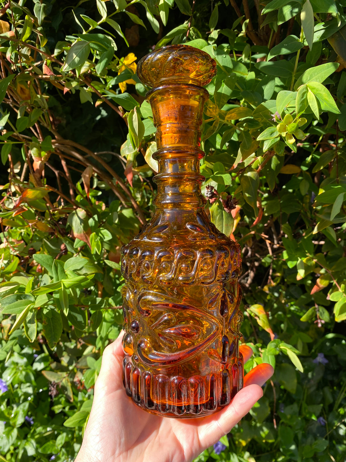 Vintage Jim Beam Bottle Decanter - AMBER