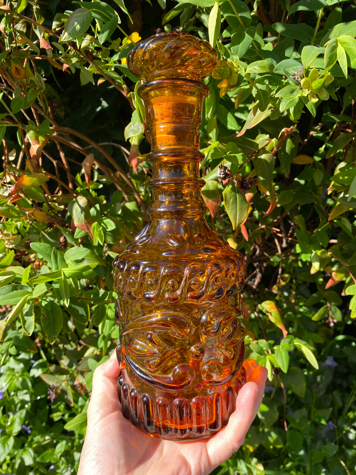 Vintage Jim Beam Bottle Decanter - AMBER