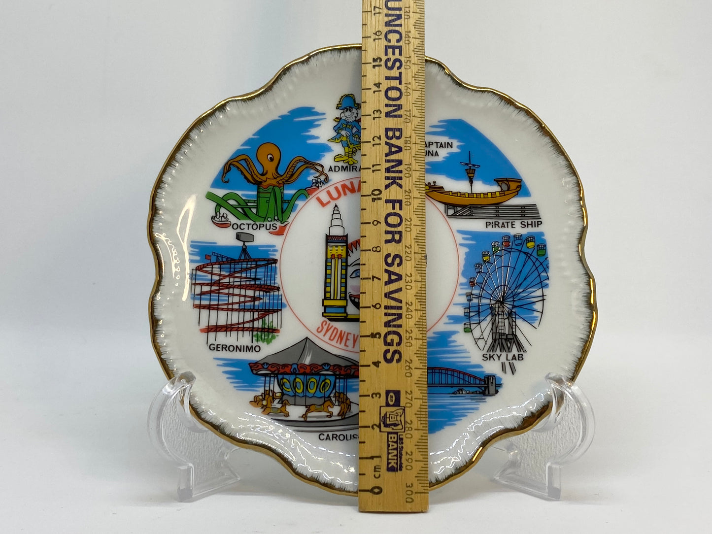 Vintage Australian Luna Park Sydney Tourist plate 1950/60s made in Japan